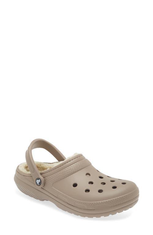 CROCS ™ Classic Lined Slipper in Mushroom/Bone at Nordstrom, Size 15 Women's Product Image