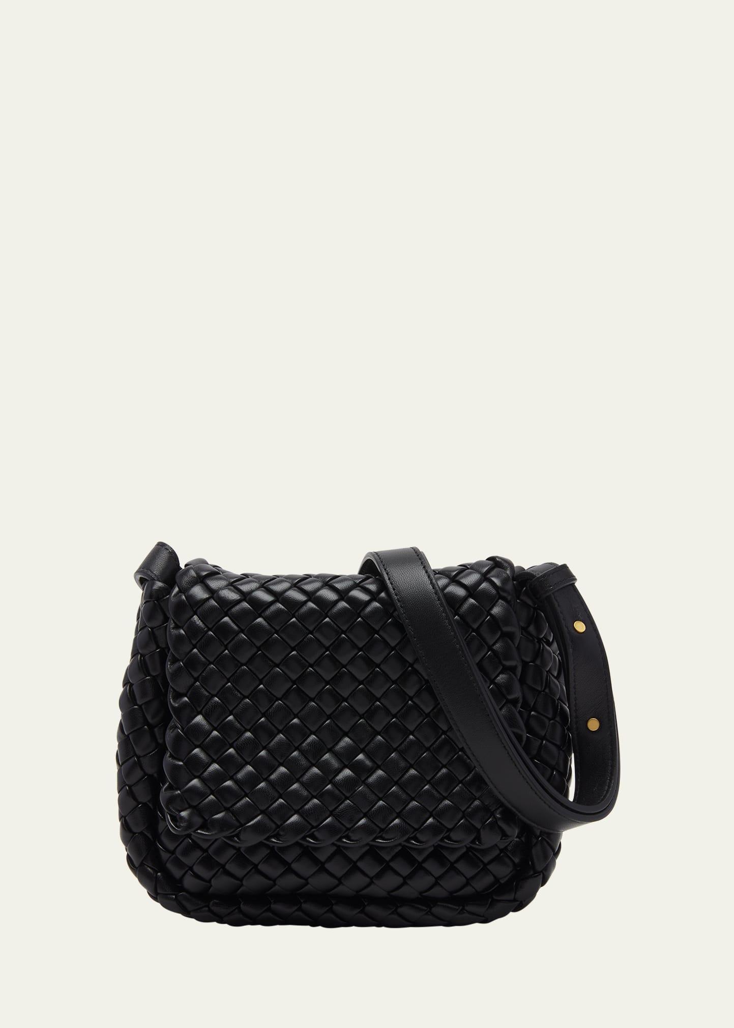 Womens Mini Cobble Padded Intreccio Leather Shoulder Bag Product Image