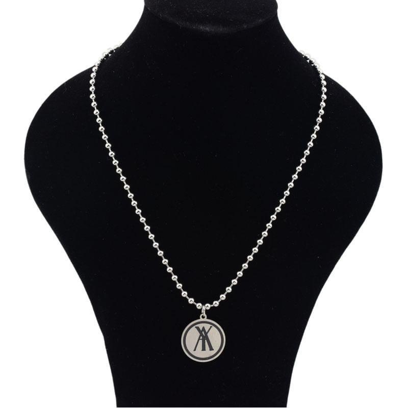 Disc Pendant Bead Chain Necklace Product Image
