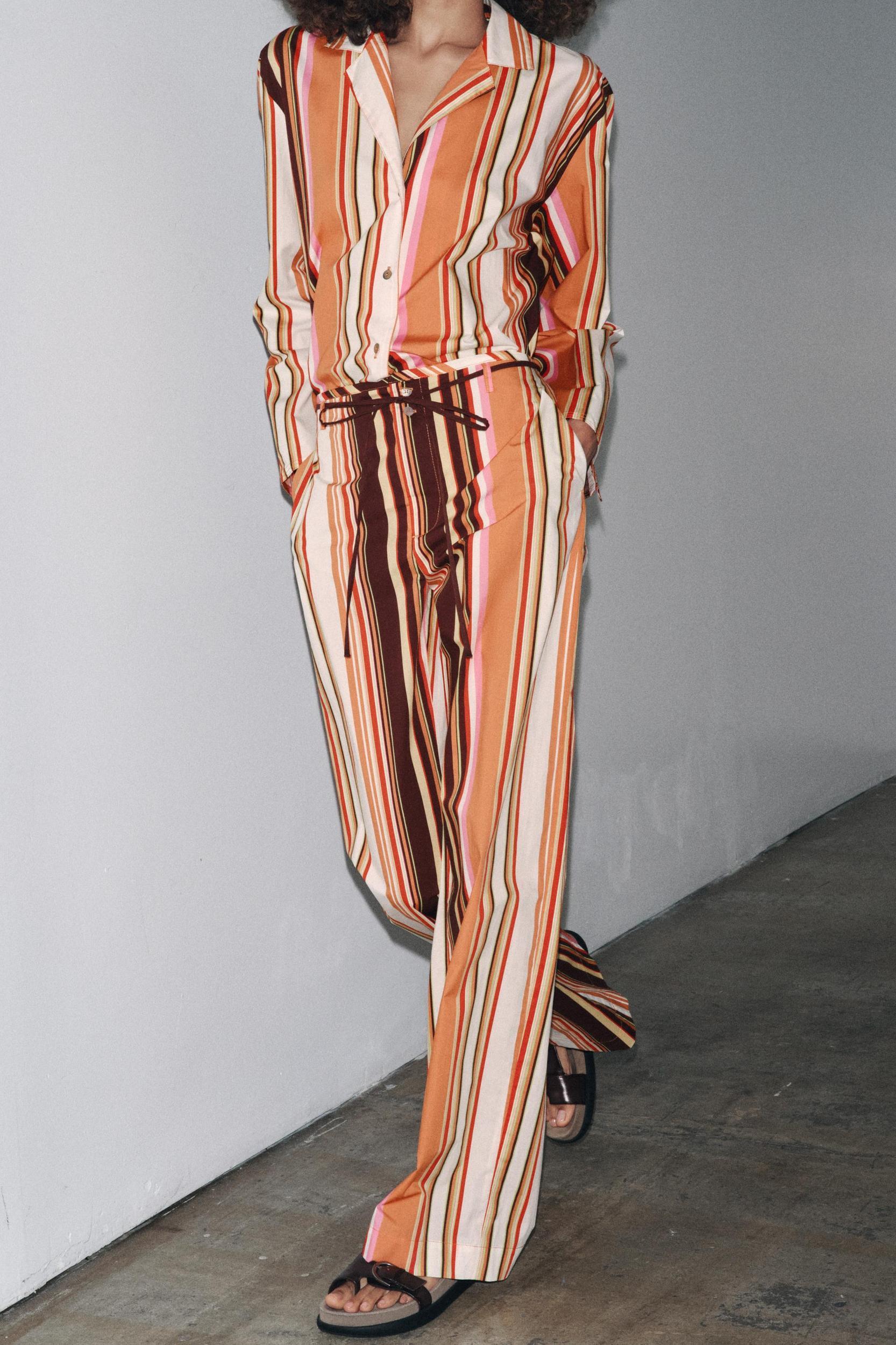 ZW COLLECTION STRIPED FLARE PANTS Product Image