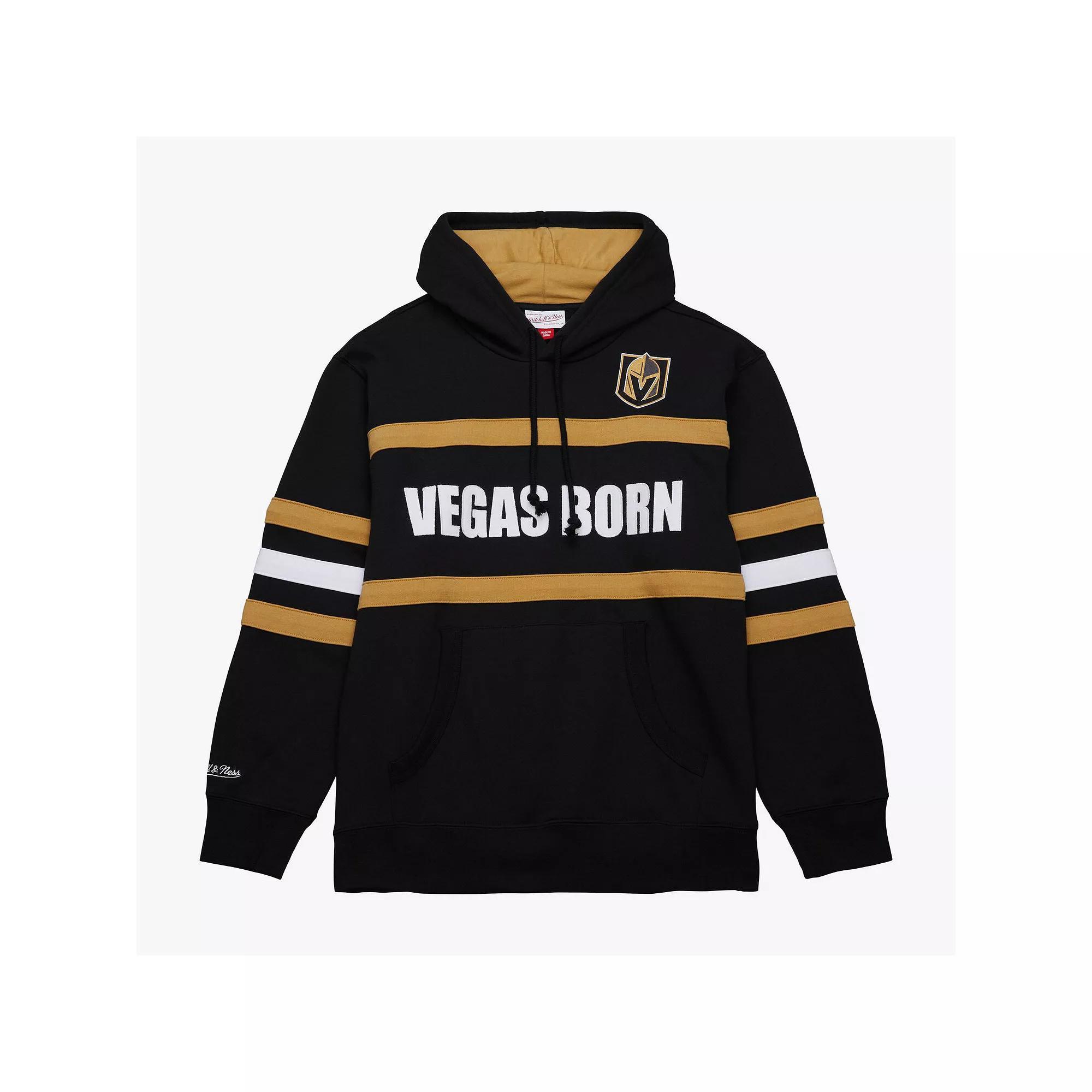 Men's Mitchell & Ness Black Vegas Golden Knights Head Coach Slogan Pullover Hoodie, Size: 3XL, Lvk Black Product Image