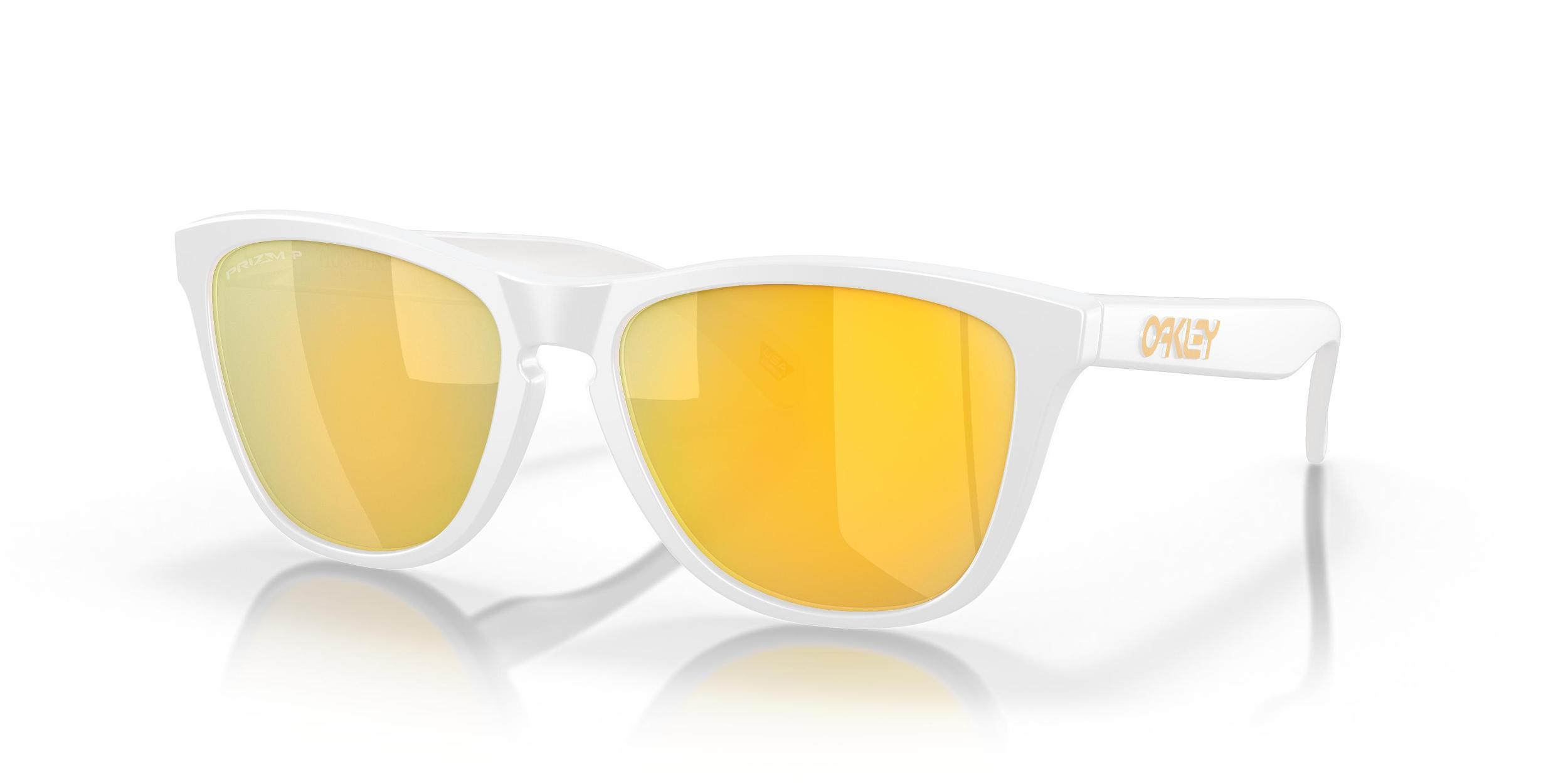 Oakley Unisex OO9013 Frogskins 55mm Square Sunglasses - Polished Clear/Prizm Violet Product Image