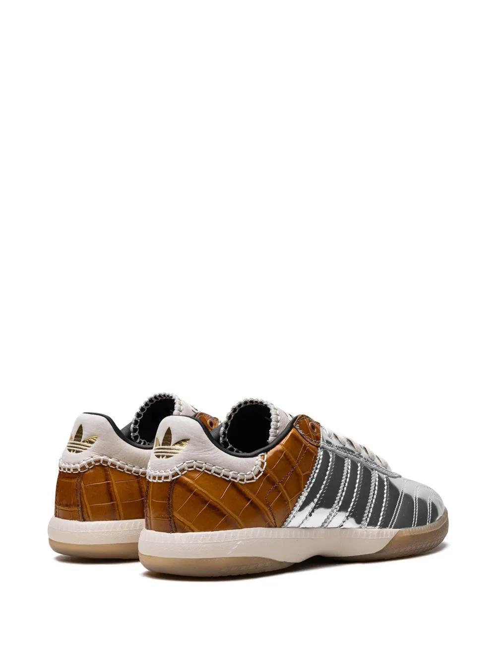 x Wales Bonner Samba Millenium "Silver Metallic/Easy Yellow" sneakers Product Image