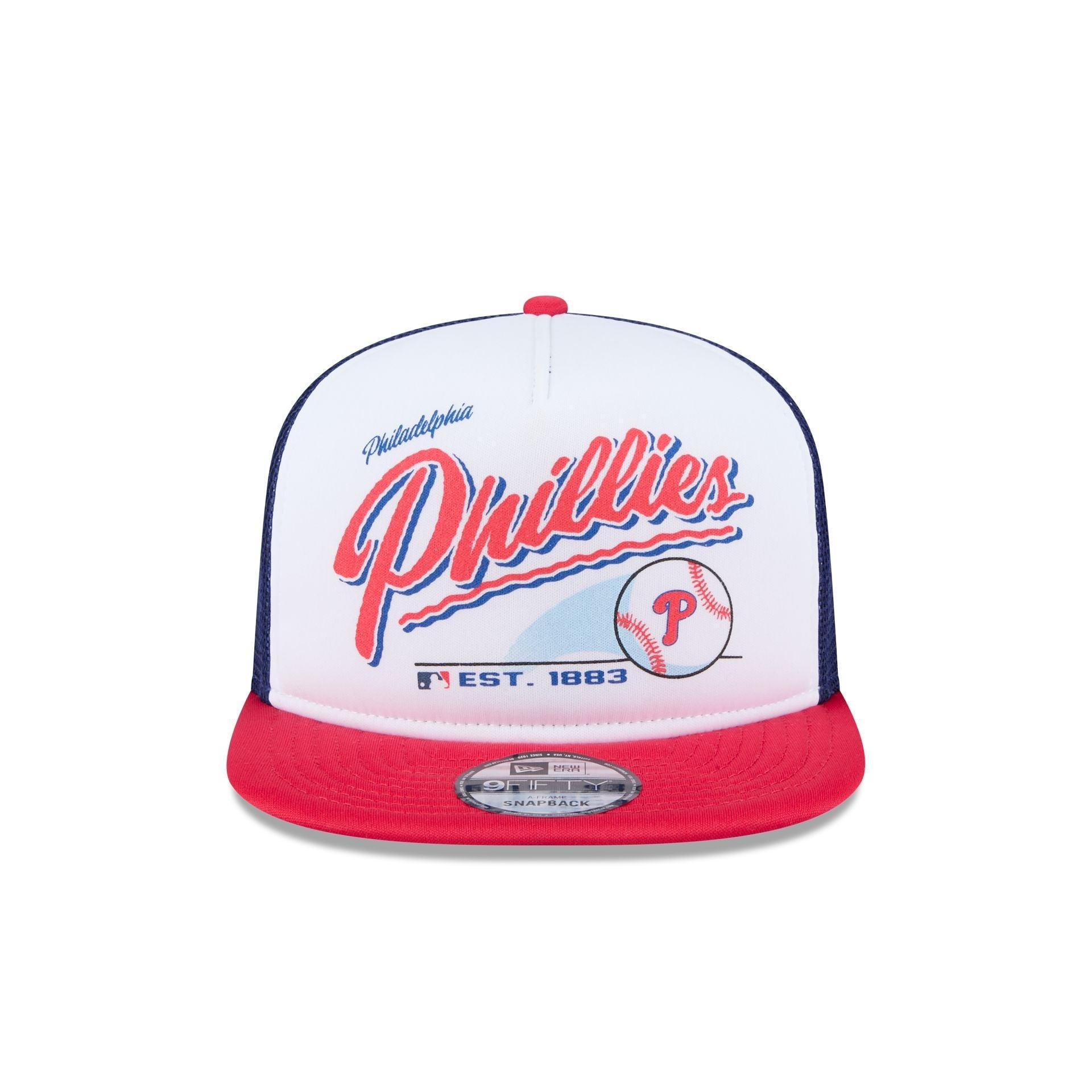 Philadelphia Phillies Retro Script 9FIFTY A-Frame Trucker Hat Male Product Image