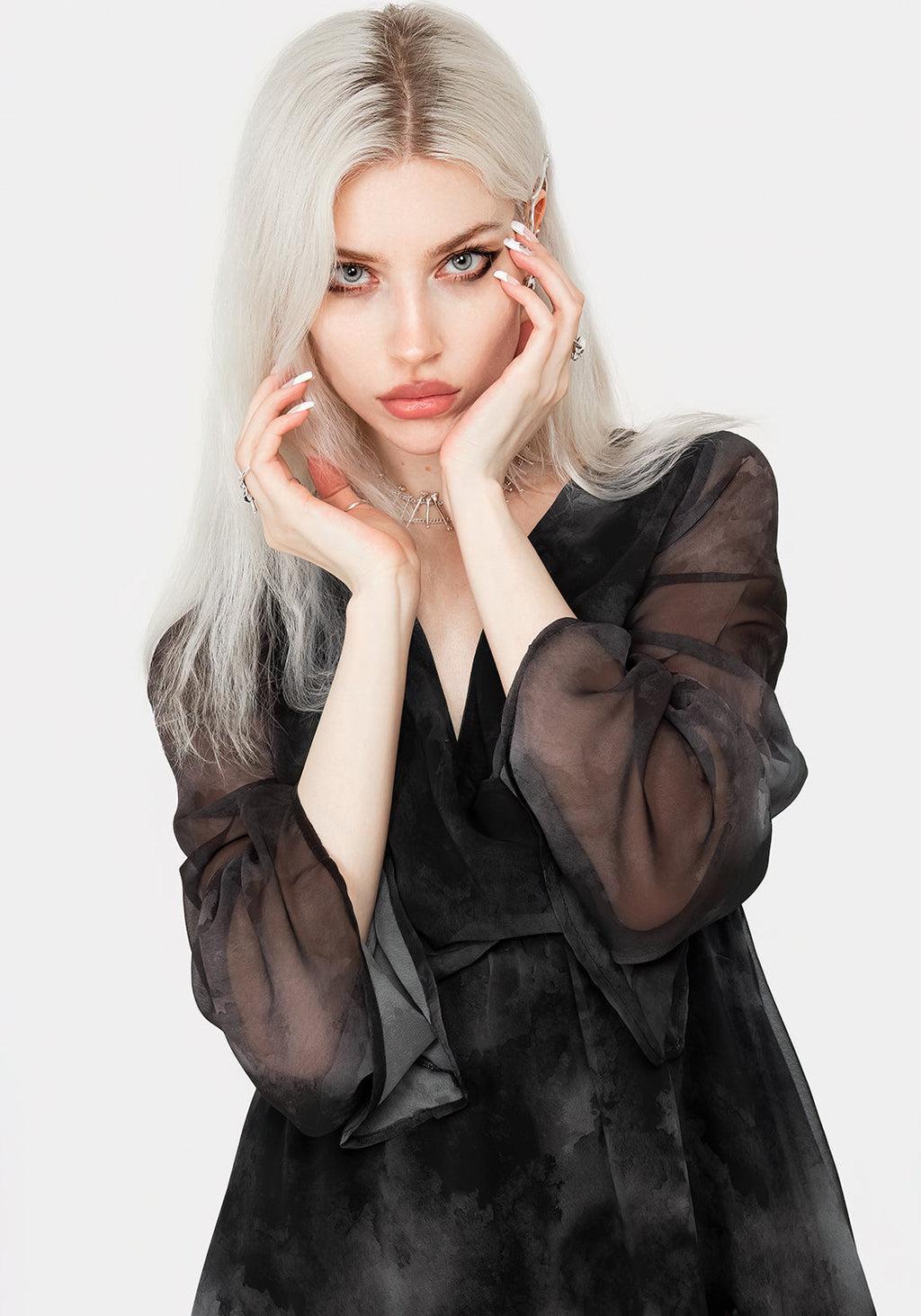 Tempest Flared Sleeve Mini Dress Product Image