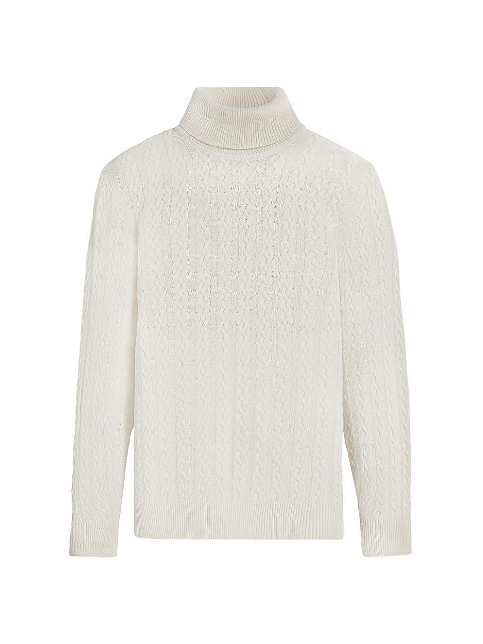 Mens Wool-Blend Turtleneck Sweater Product Image