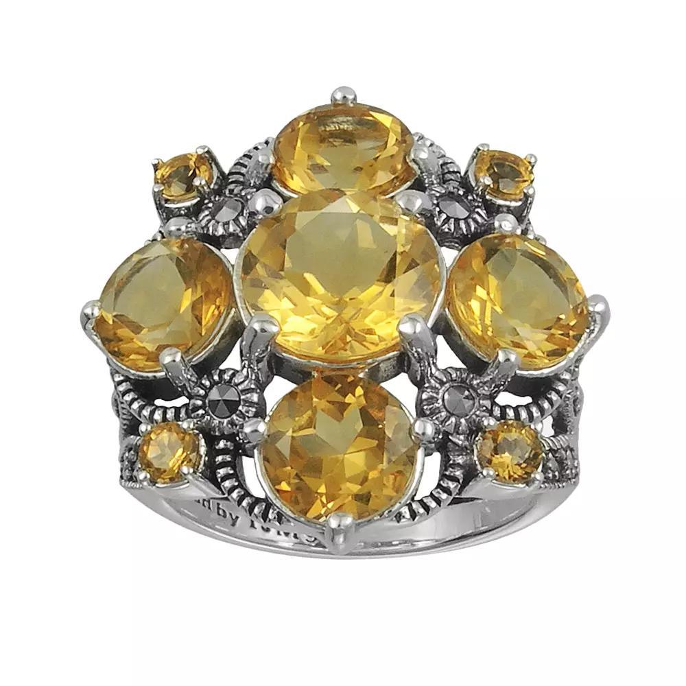 Lavish by TJM Sterling Silver Citrine Ring, Women's, Size: 9, Orange Product Image