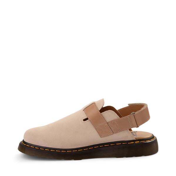 DR. MARTENS' Jorge Ii Suede And Leather Mules With Straps In Parchment Beige Product Image