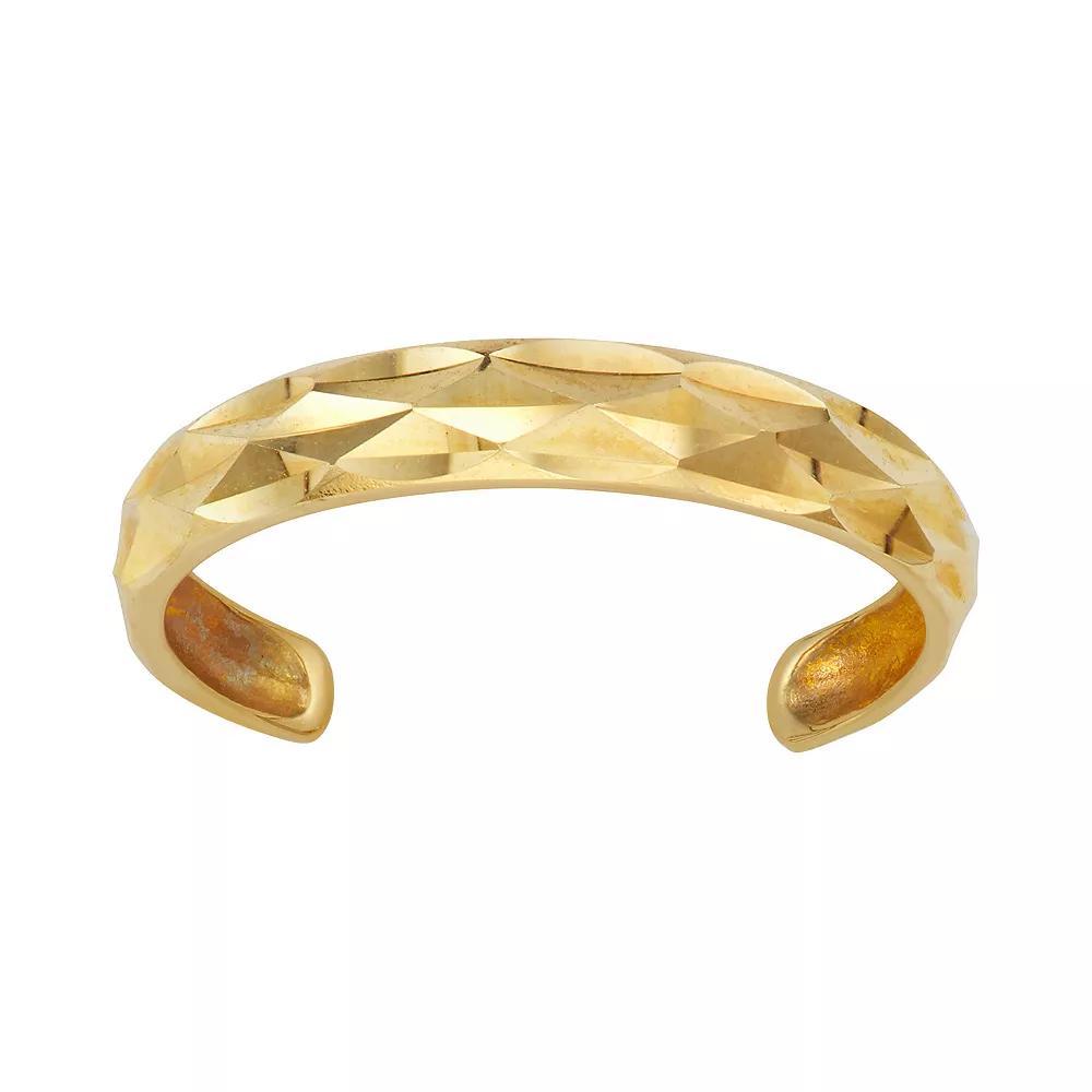 10k Textured Toe Ring, Women's, 10k Gold Product Image