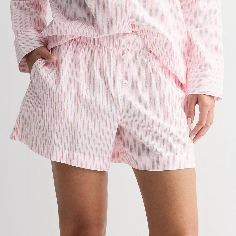 Women's Sonoma Goods For Life® Woven Sleep Shorts, Size: Medium, White Floral Product Image