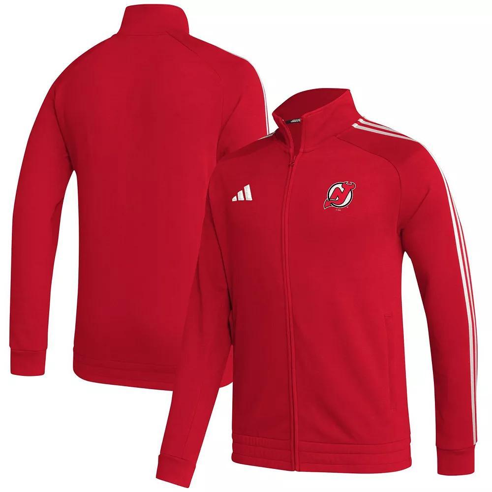 Mens adidas Black Philadelphia Flyers Raglan Full-Zip Track Jacket Product Image