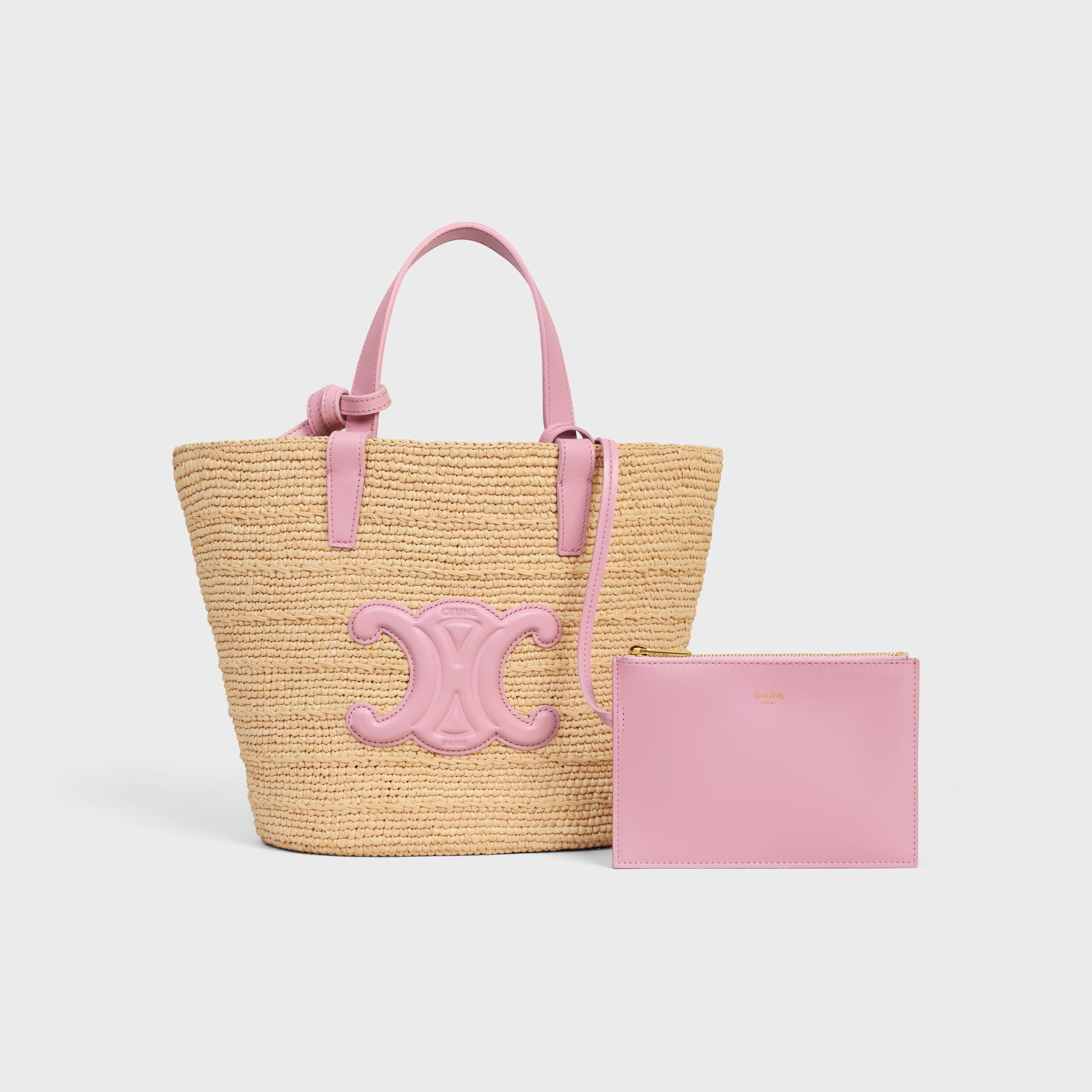 TEEN SUPPLE CELINE CLASSIC PANIER IN Raffia and calfskin Product Image