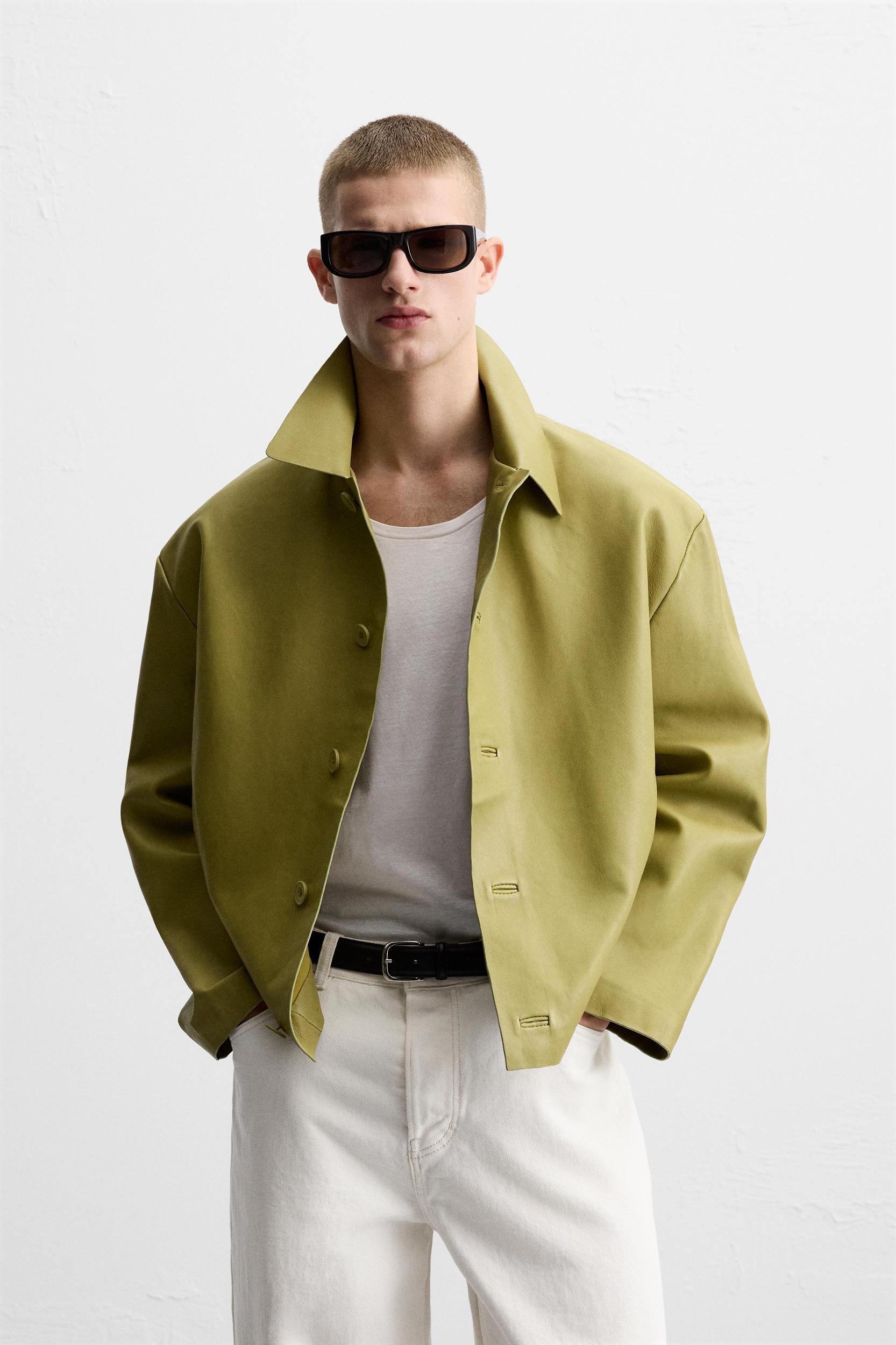 LEATHER OVERSHIRT Product Image
