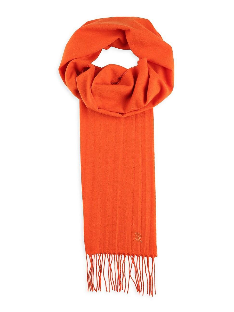 Mens Cashmere Embroidered Monogram Scarf Product Image