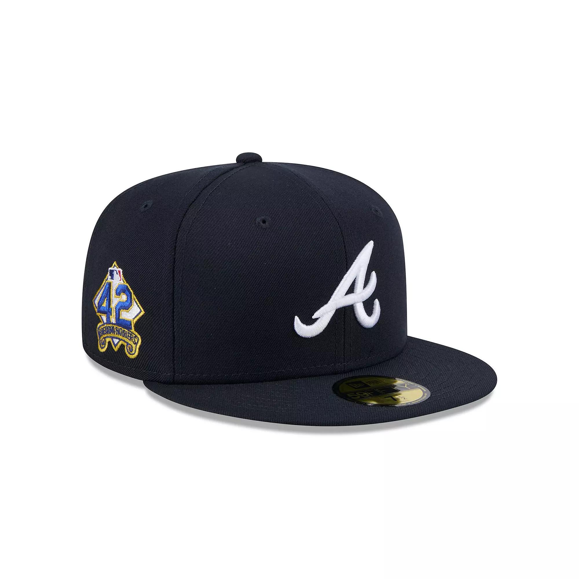 Men's New Era  Navy Atlanta Braves 2025 Jackie Robinson Day 59FIFTY Fitted Hat, Size: 7 7/8, Blue Product Image