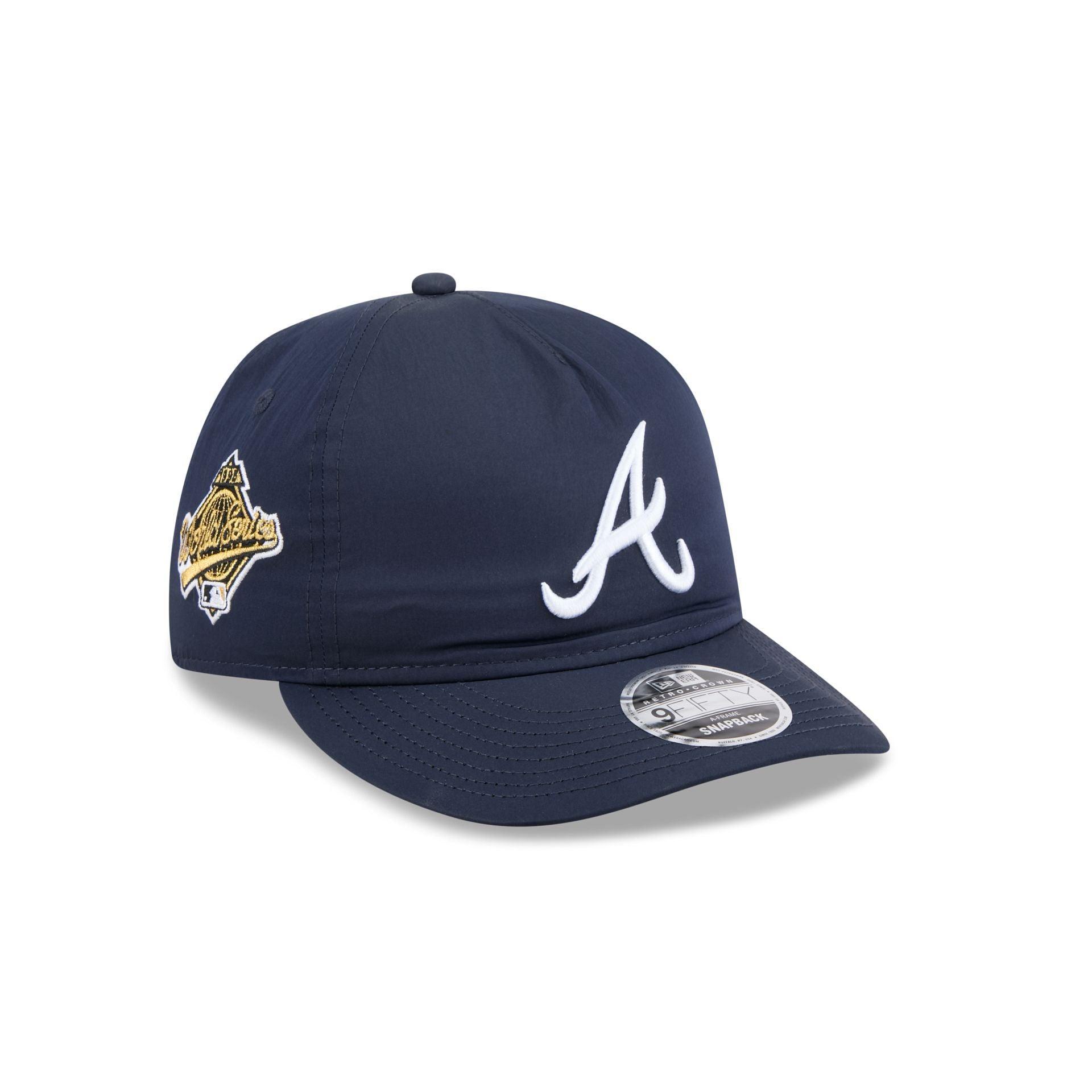 Atlanta Braves Nylon Retro Crown 9FIFTY A-Frame Snapback Hat Male Product Image