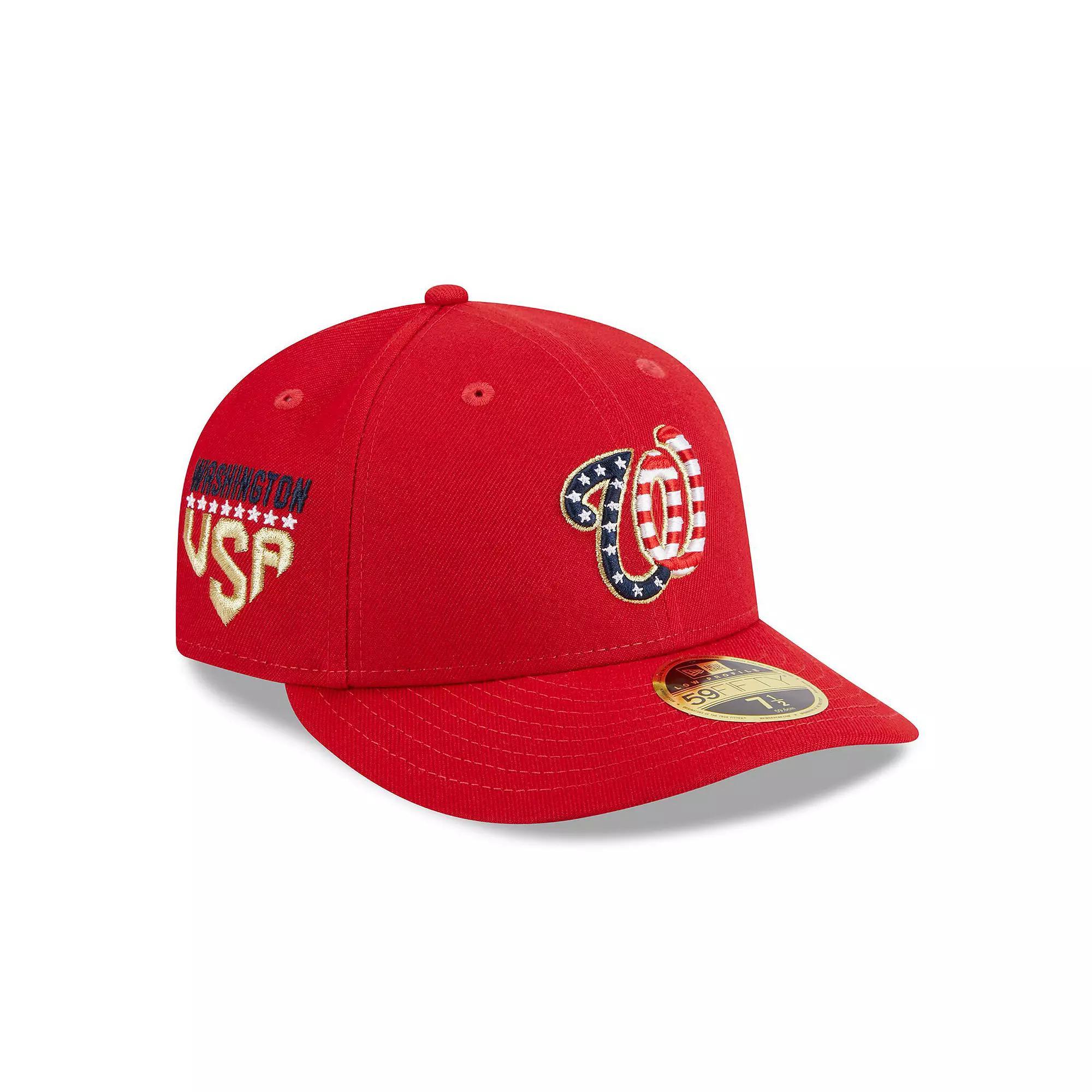 Men's New Era  Red Washington Nationals 2023 Fourth of July Low Profile 59FIFTY Fitted Hat, Size: 7 1/2 Product Image