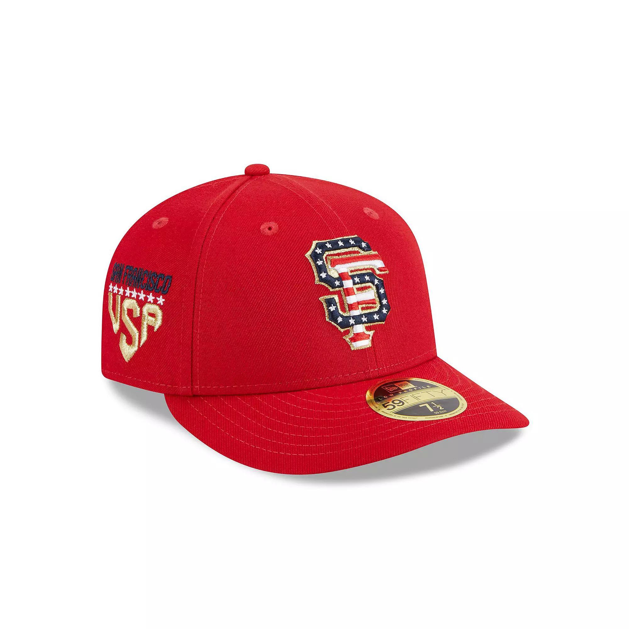 Men's New Era  Red San Francisco Giants 2023 Fourth of July Low Profile 59FIFTY Fitted Hat, Size: 7 Product Image