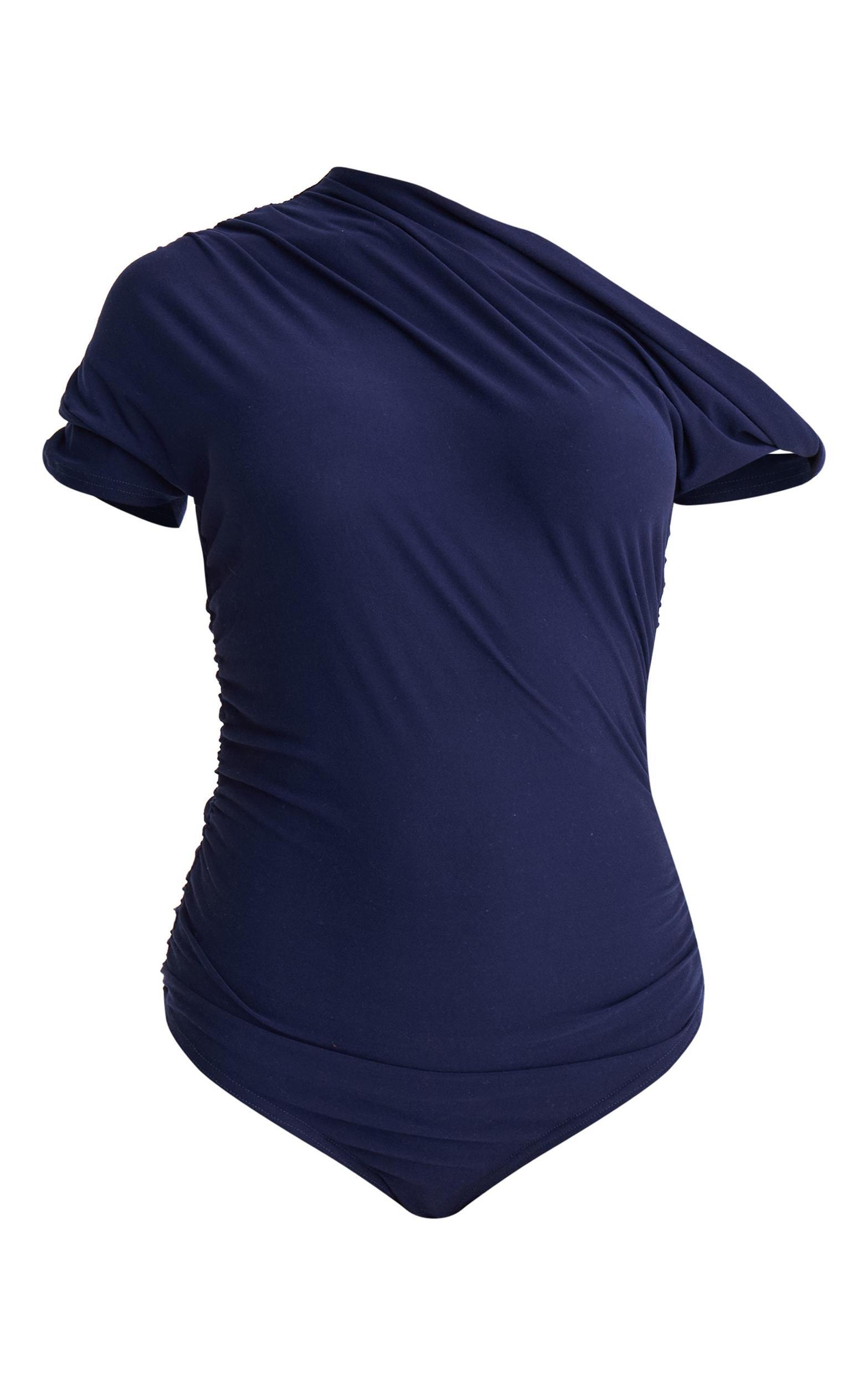 Navy Soft Touch Twist Detail Bodysuit Product Image