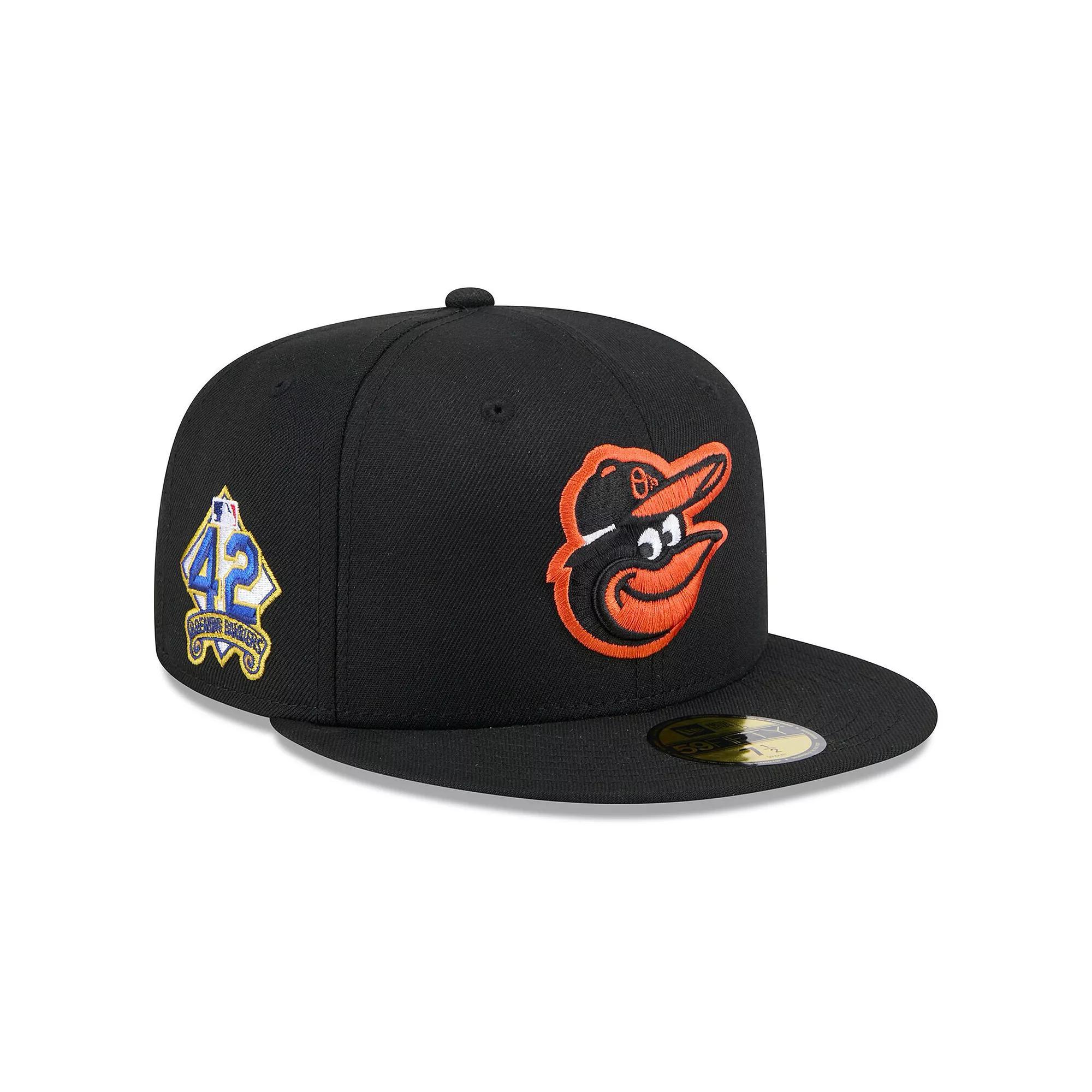 Men's New Era  Black Baltimore Orioles 2025 Jackie Robinson Day 59FIFTY Fitted Hat, Size: 7 7/8 Product Image
