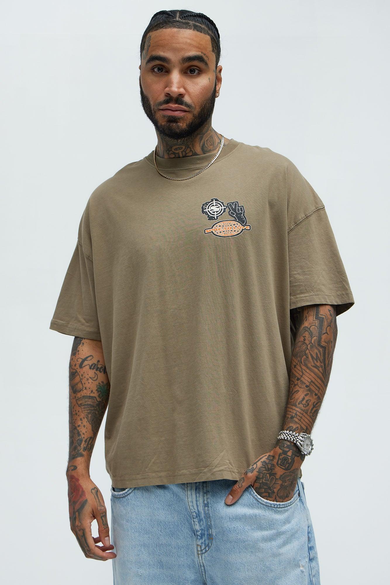 Creative Minds Oversized Short Sleeve Tee - Brown Product Image
