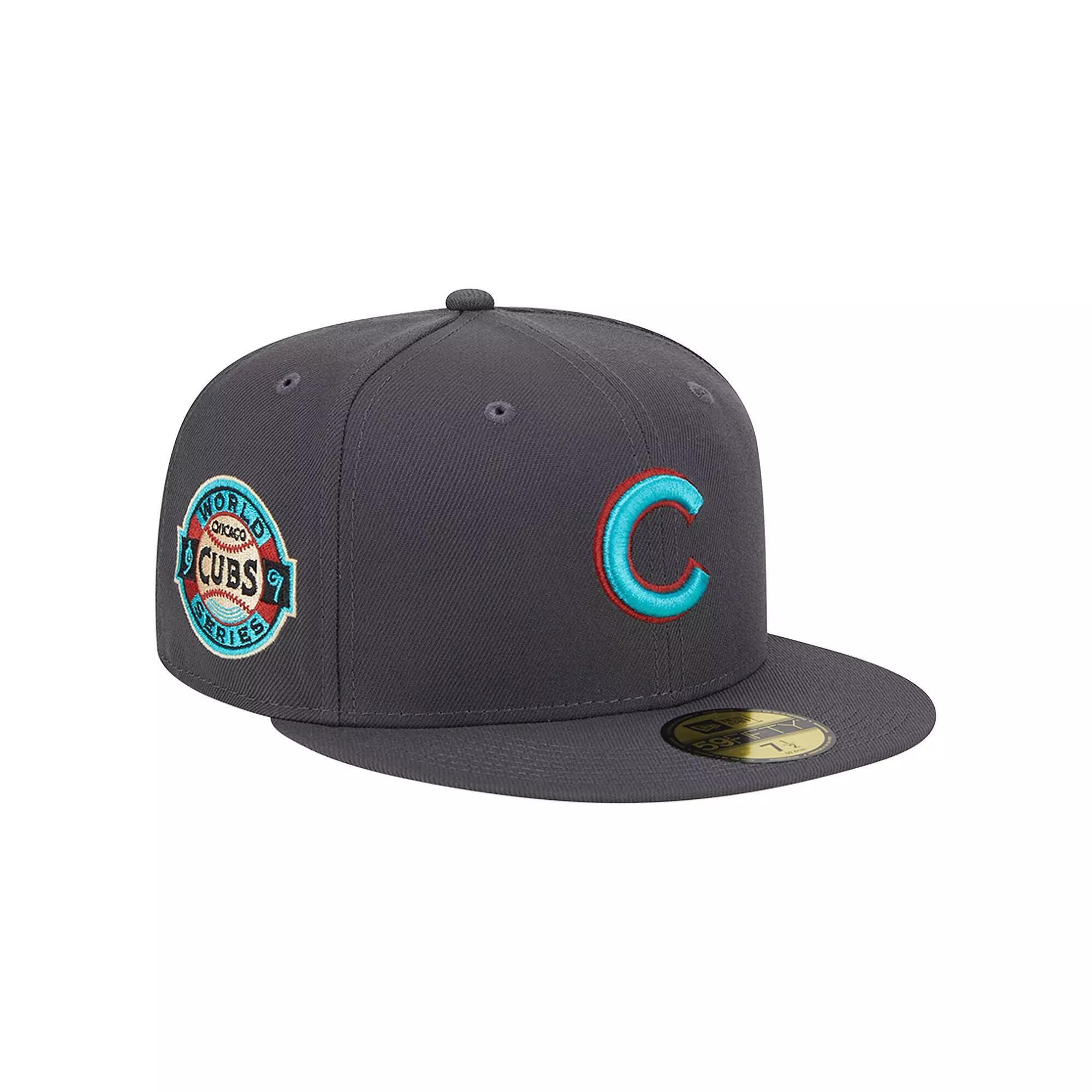 Men's New Era Graphite Chicago White Sox  Print Undervisor 59FIFTY Fitted Hat, Size: 7 3/4, Dark G Product Image