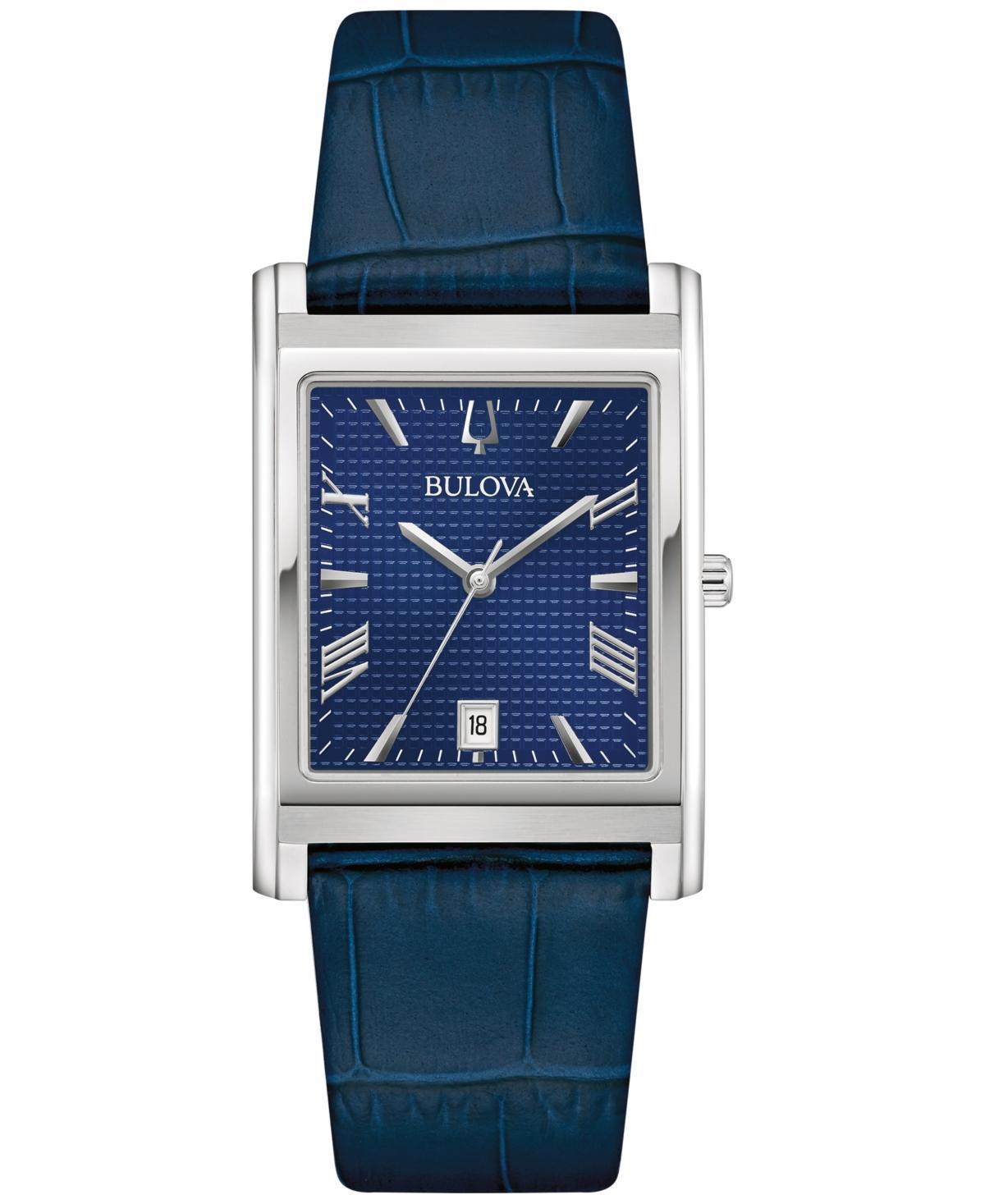 Bulova Mens Classic Three Hand Mechanical Automatic Leather Strap Watch Product Image