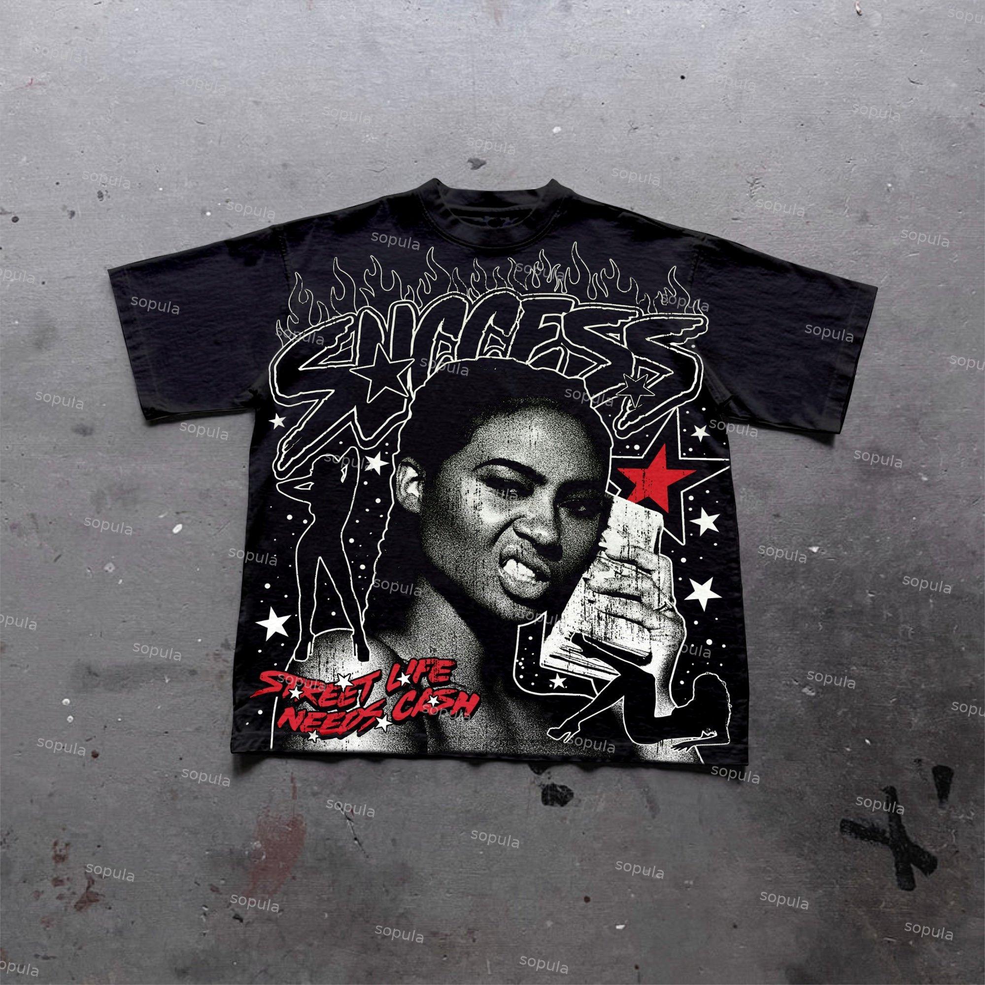 Sopula Money Street Vintage Graphic 100% Cotton T-Shirt Product Image