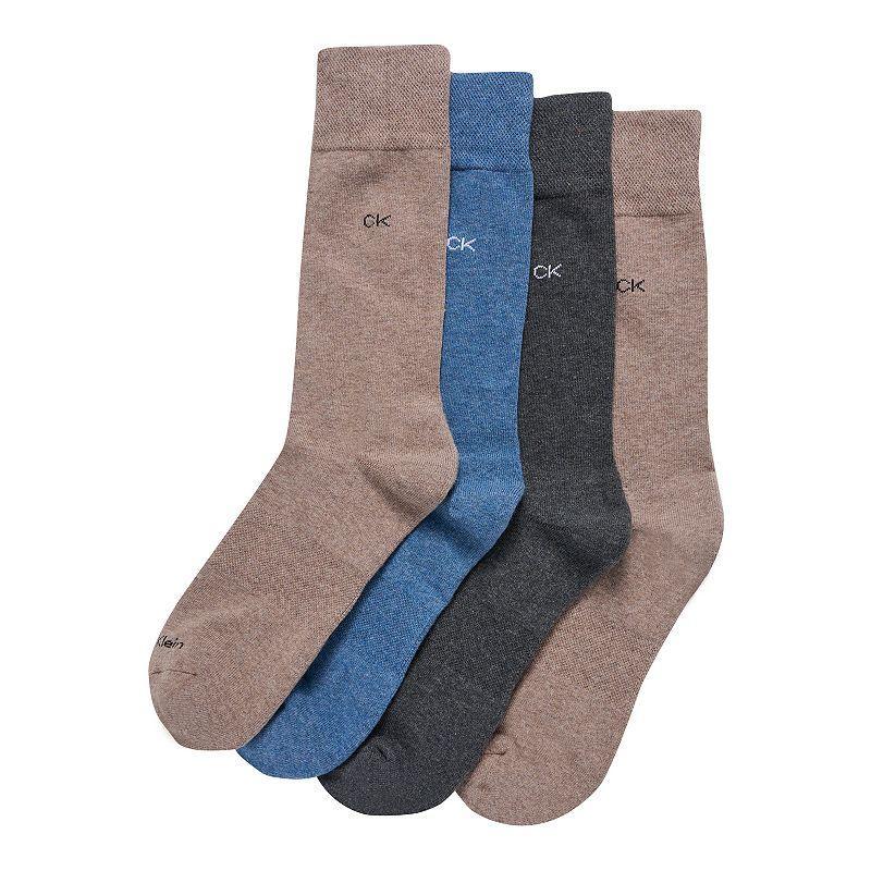 Men's Calvin Klein Hybrid Cushion Dress Sock 4-Pack, Black Product Image