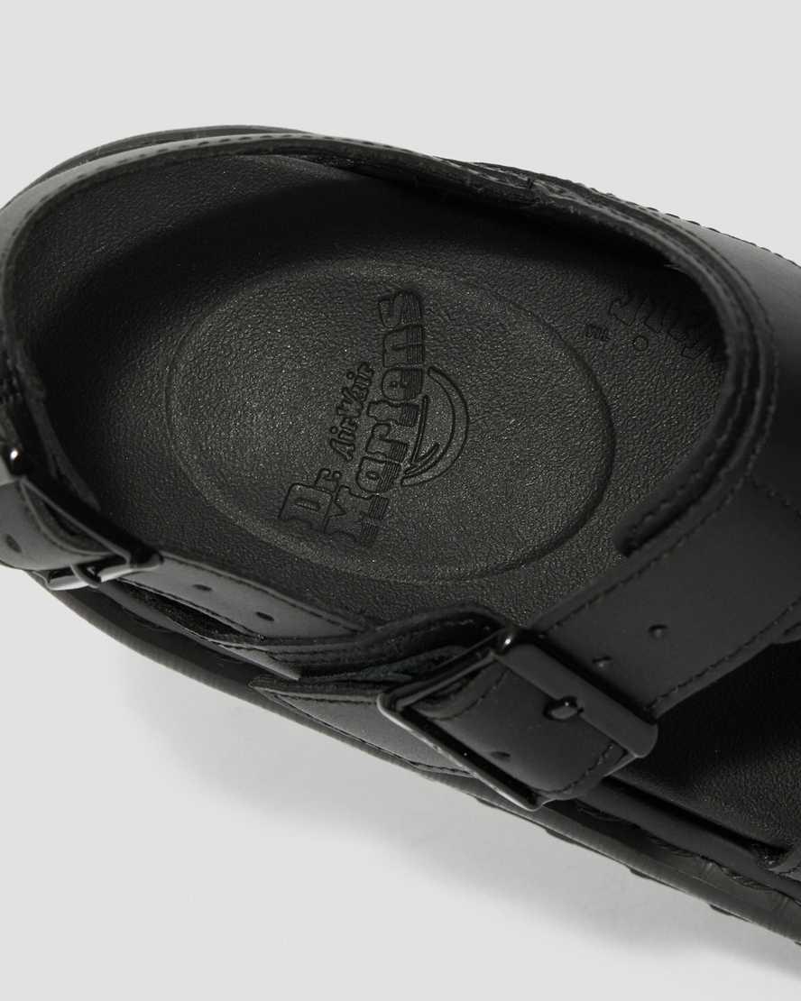 Dr Martens Voss black Leather Flat Chunky Sandals Product Image