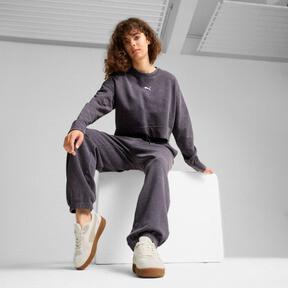 PUMA DARE TO Relaxed Washed Crew Women in Galactic Grey Product Image