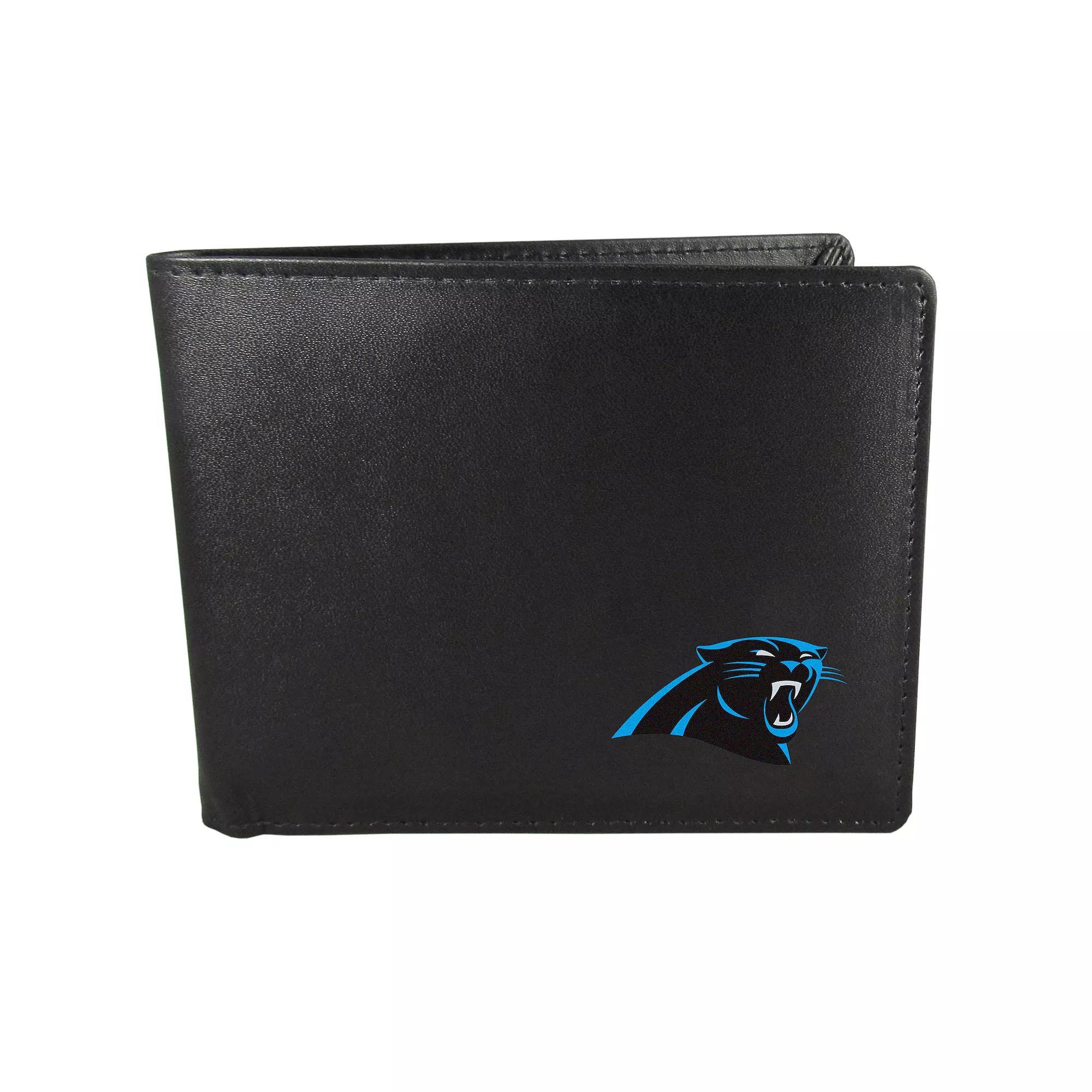 Men's Carolina Panthers Logo Bi-Fold Wallet, Black Product Image