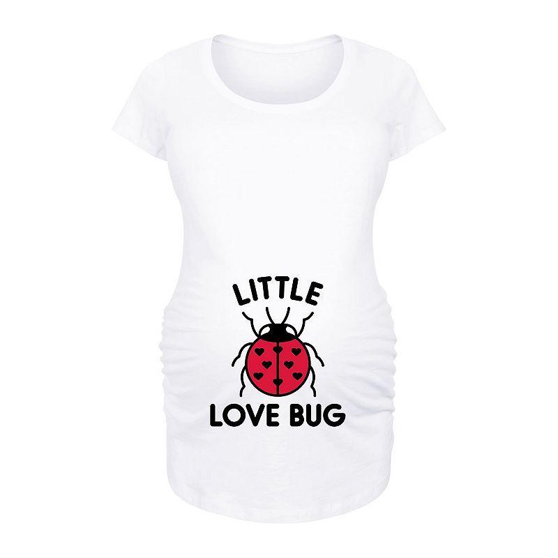 Maternity Little Love Bug Graphic Tee, Womens Grey Gray Product Image