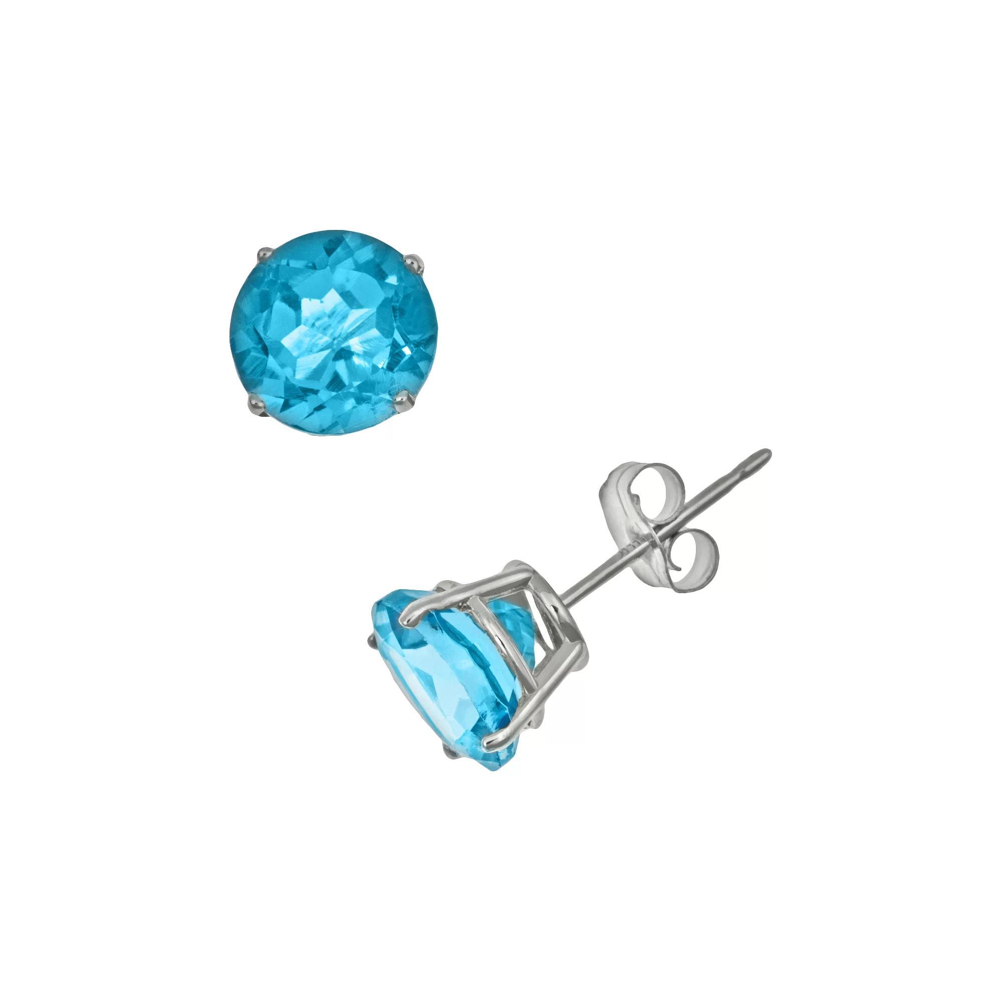 Celebration Gems Sterling Silver African Amethyst Stud Earrings, Women's, Purple Product Image