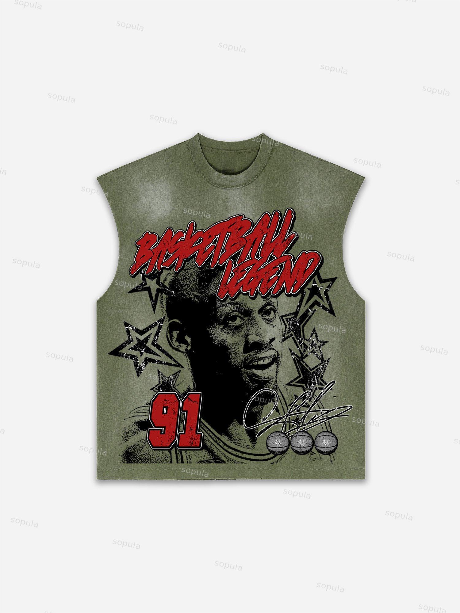 Future World Brainstorming Graphic Print Distressed Tank Top Product Image