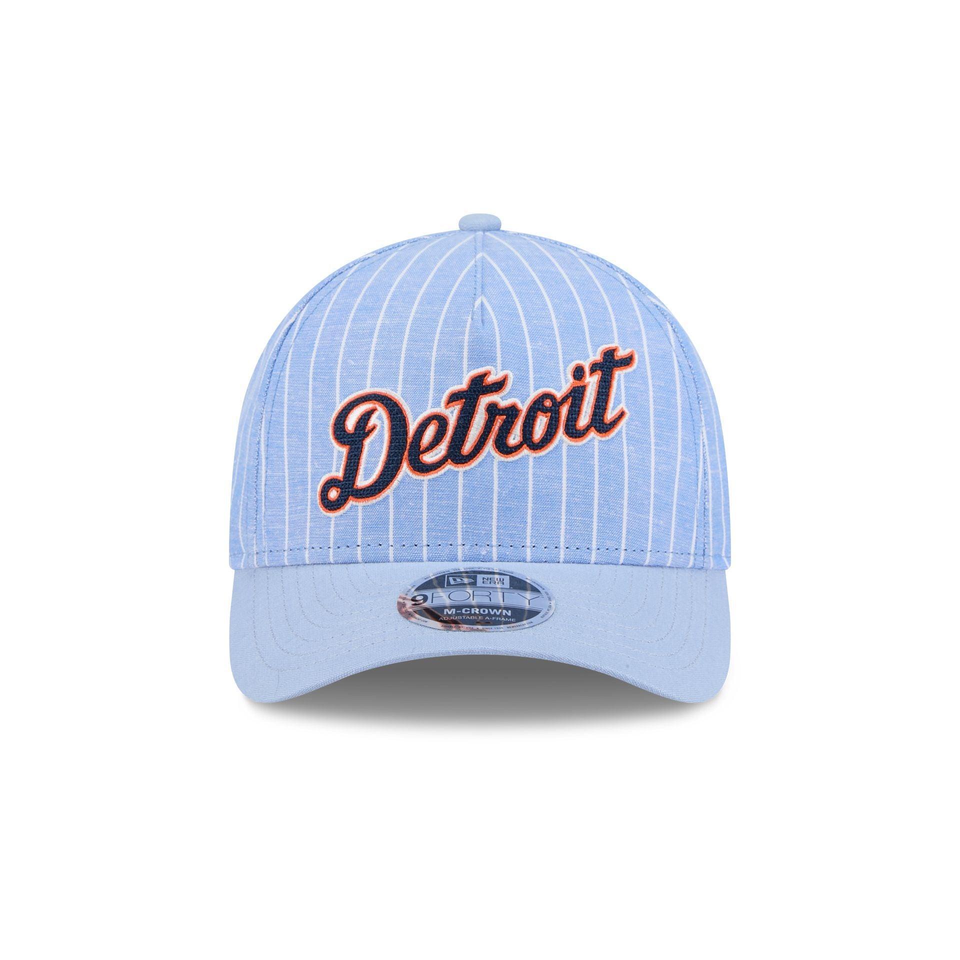 Texas Rangers Pinstripe Linen 9FORTY M-Crown A-Frame Snapback Hat Male Product Image