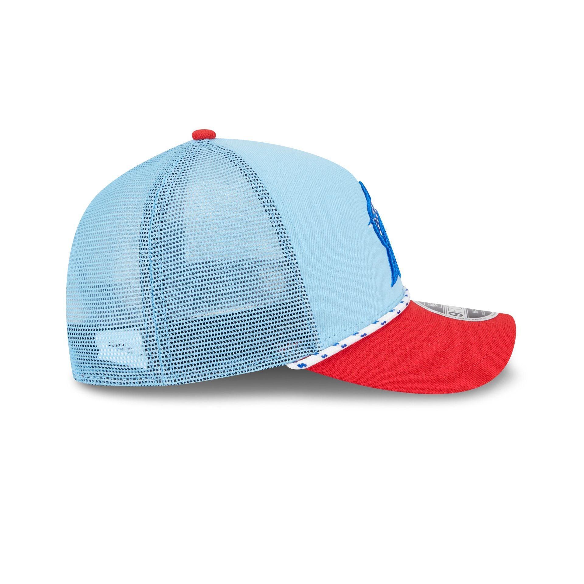 Miami Marlins Independence Day 2025 9FORTY M-Crown A-Frame Trucker Hat Male Product Image