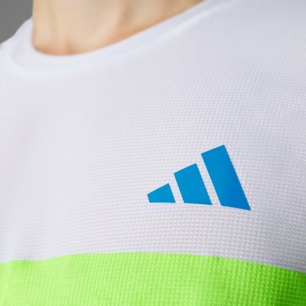 adidas Adizero Retro Running Tee White 2XL Mens Product Image