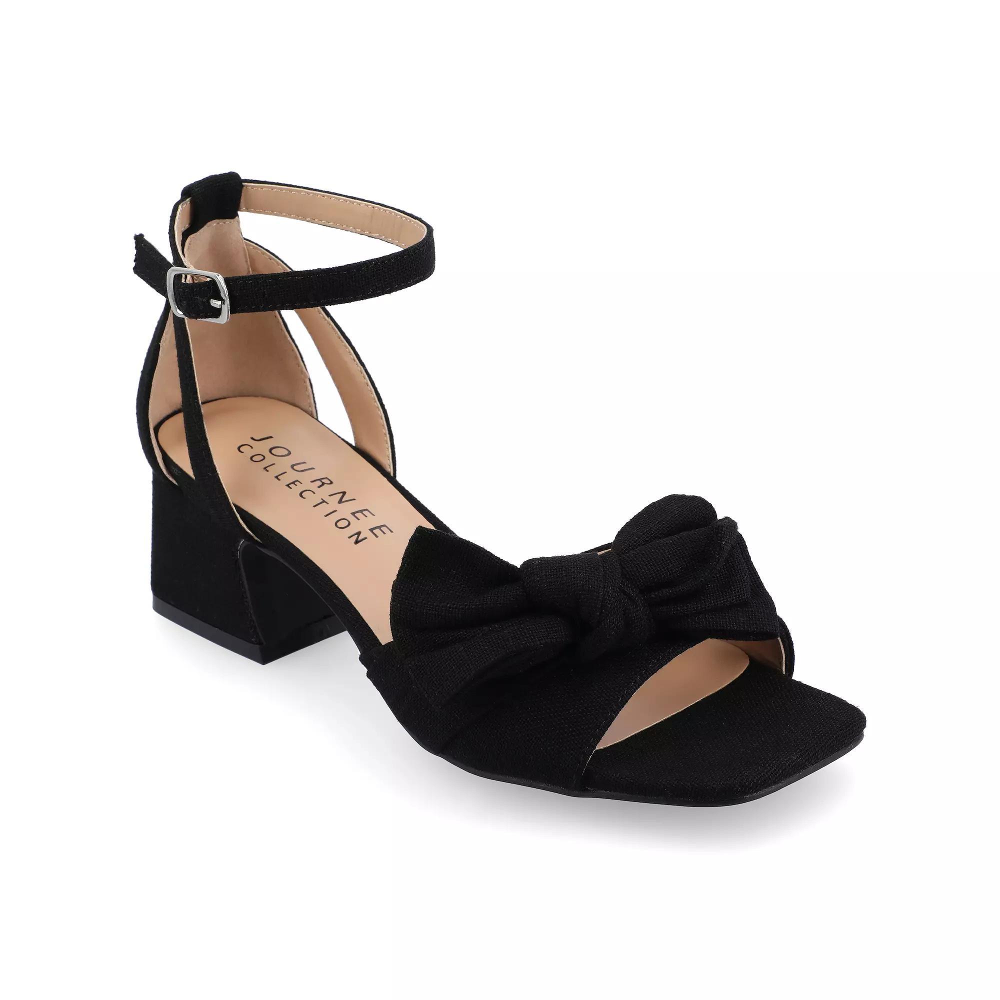 Journee Zevi Women's Tru Comfort Foam™ Sandals, Size: 7 Wide, Black Product Image