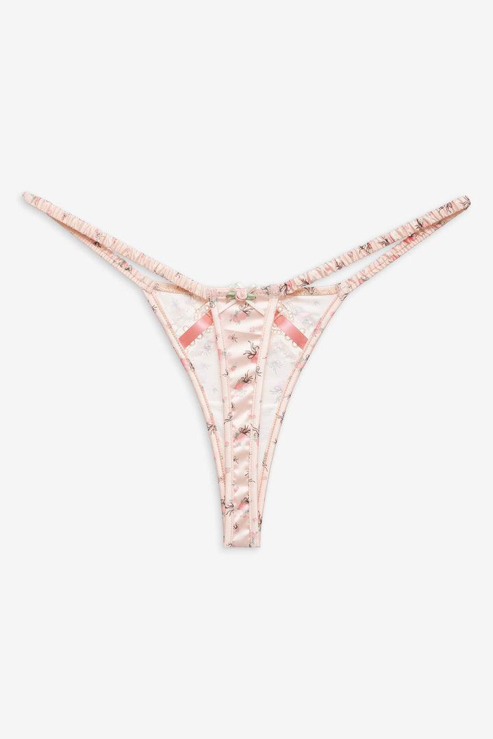 Peaches & Cream Thong Panty — Peach Product Image