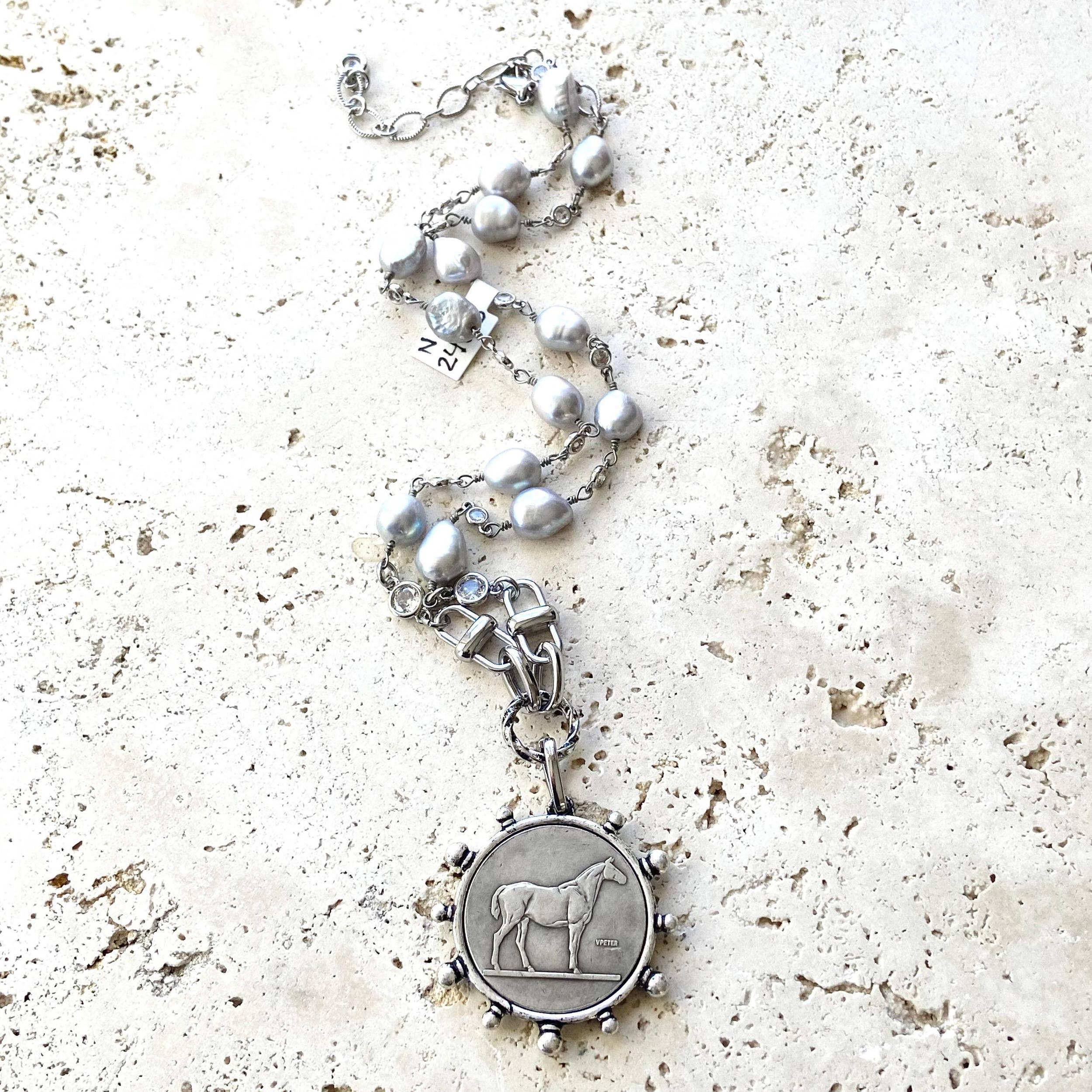 Equestrian Derby Coin Necklace Product Image