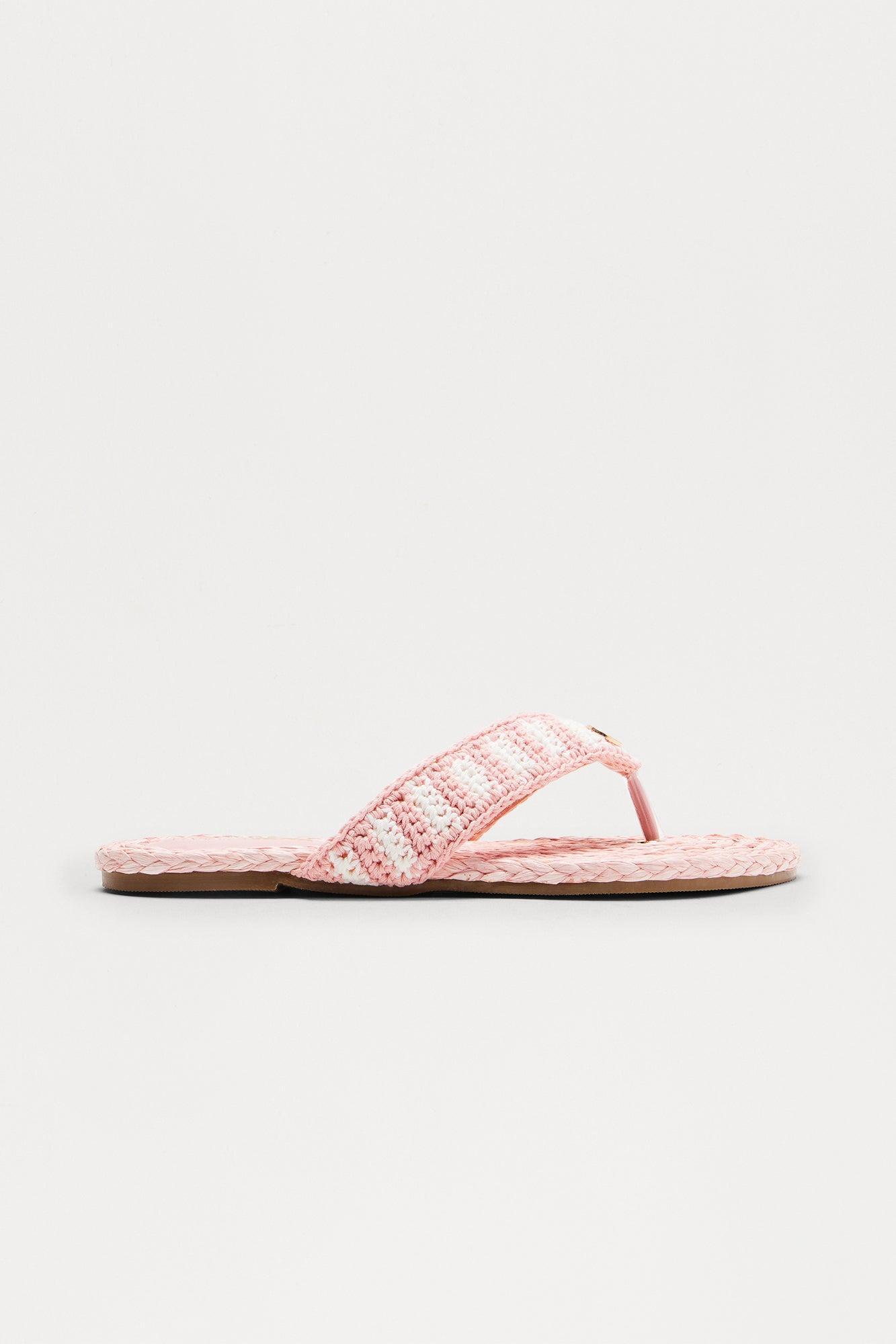 Hawaii Beaches Sandals - White/Pink Product Image
