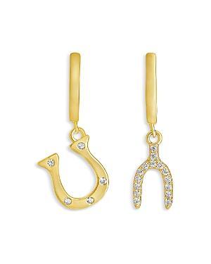 Sterling Forever Kiara Horseshoe Dangle Hoops Product Image