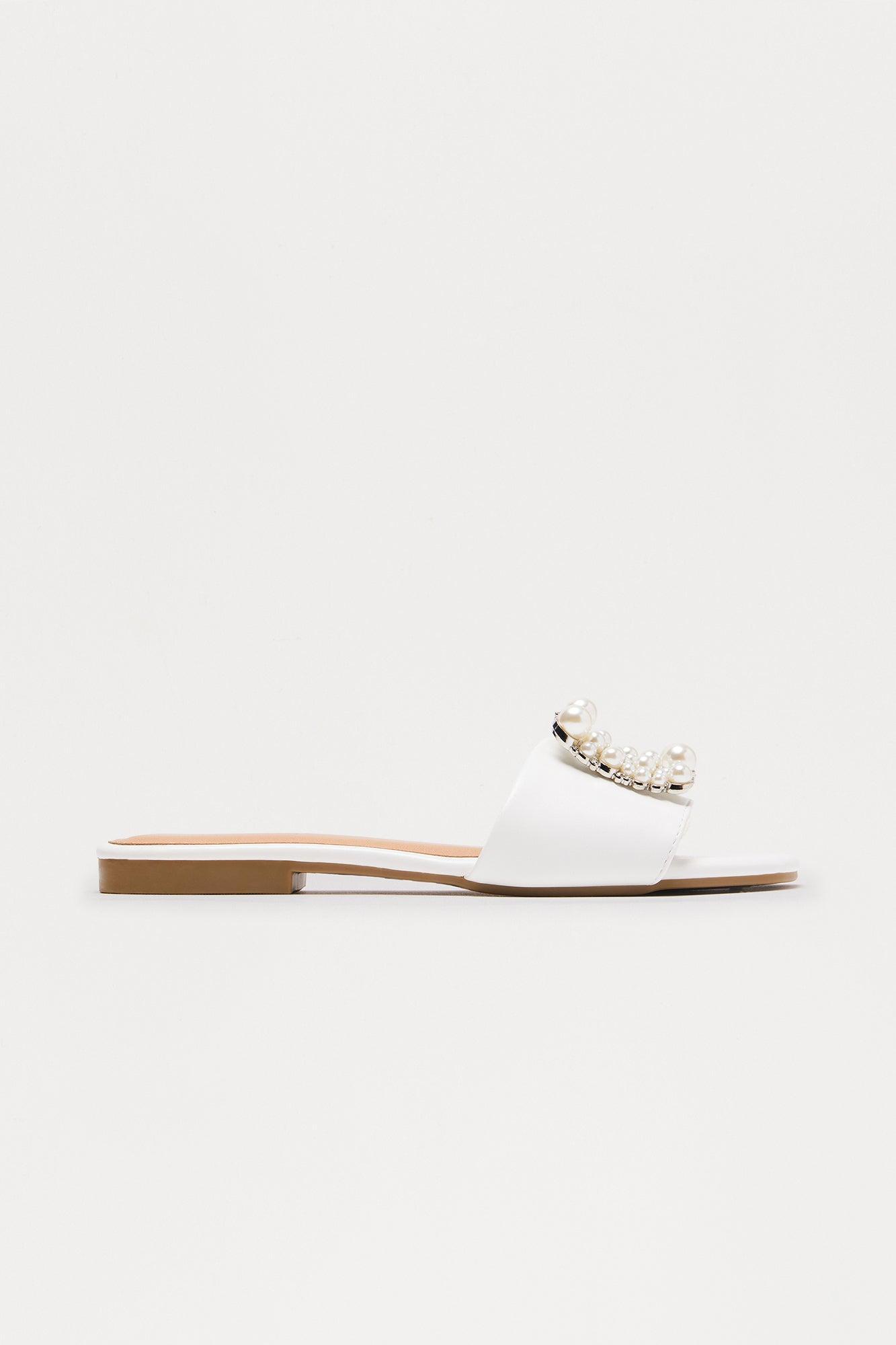Winnie Pearl Slip On Sandals - White Product Image