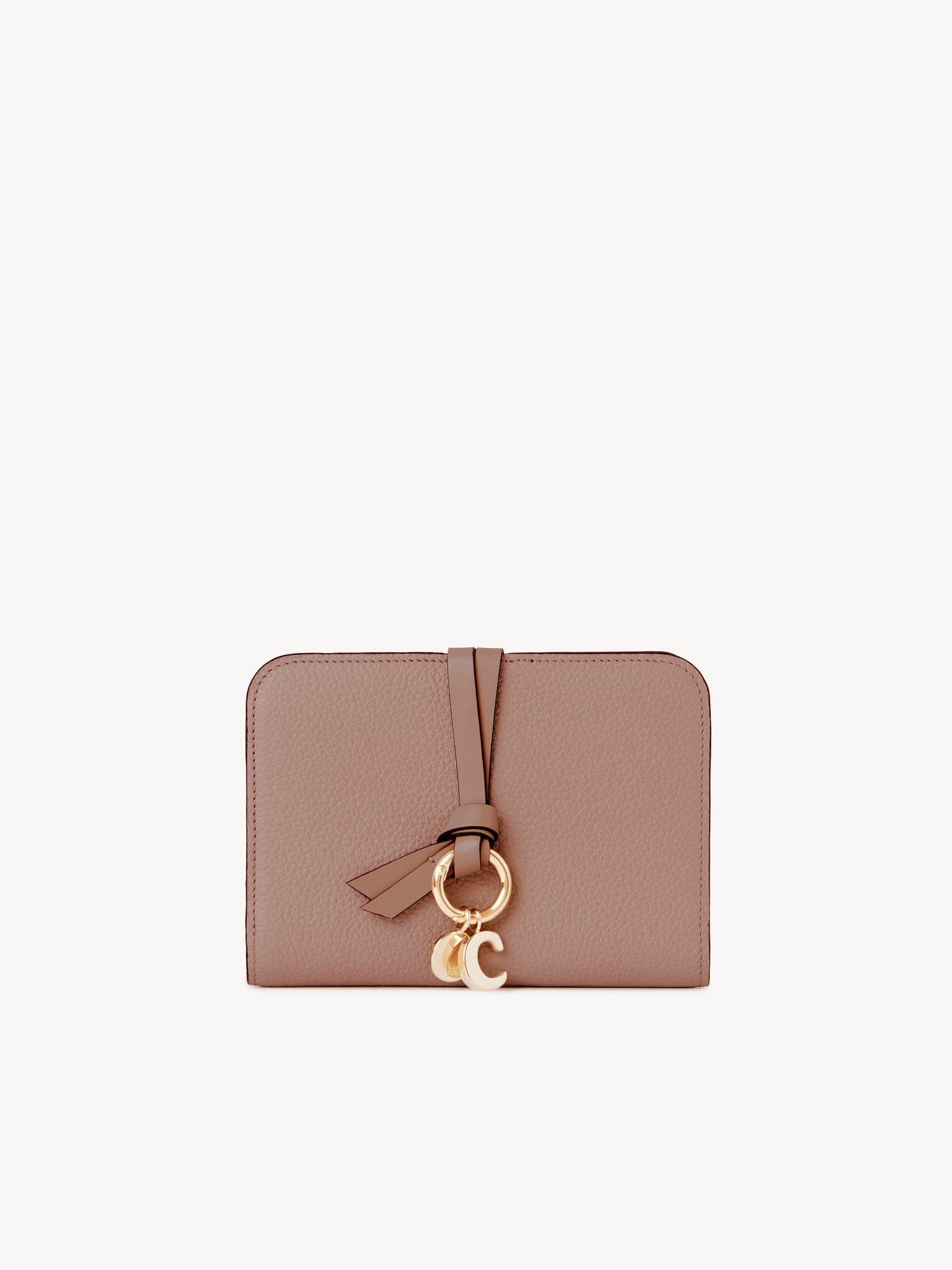 Alphabet bifold wallet in grained leather  Product Image
