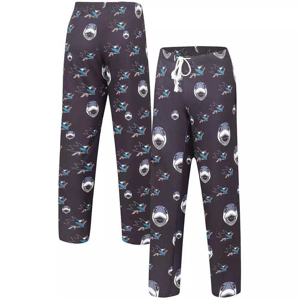 Women's Concepts Sport Black San Jose Sharks Gauge Allover Print Knit Sleep Pants, Size: XL, Sks Black Product Image