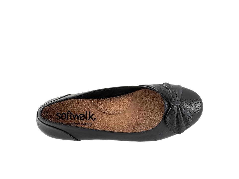 SoftWalk Sofia Leather Bow Flats Product Image