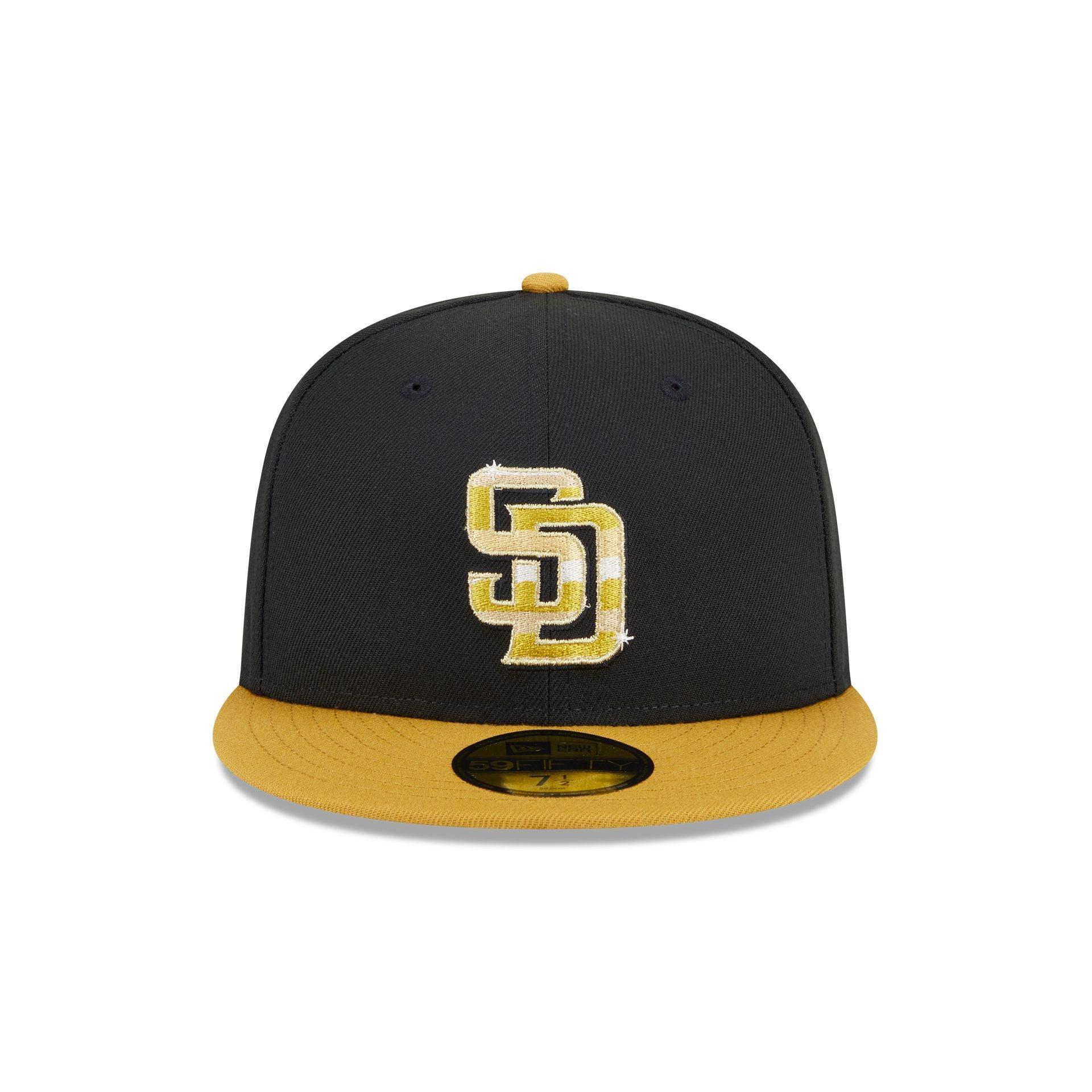 San Diego Padres Metallic Gold Logo 59FIFTY Fitted Hat Male Product Image