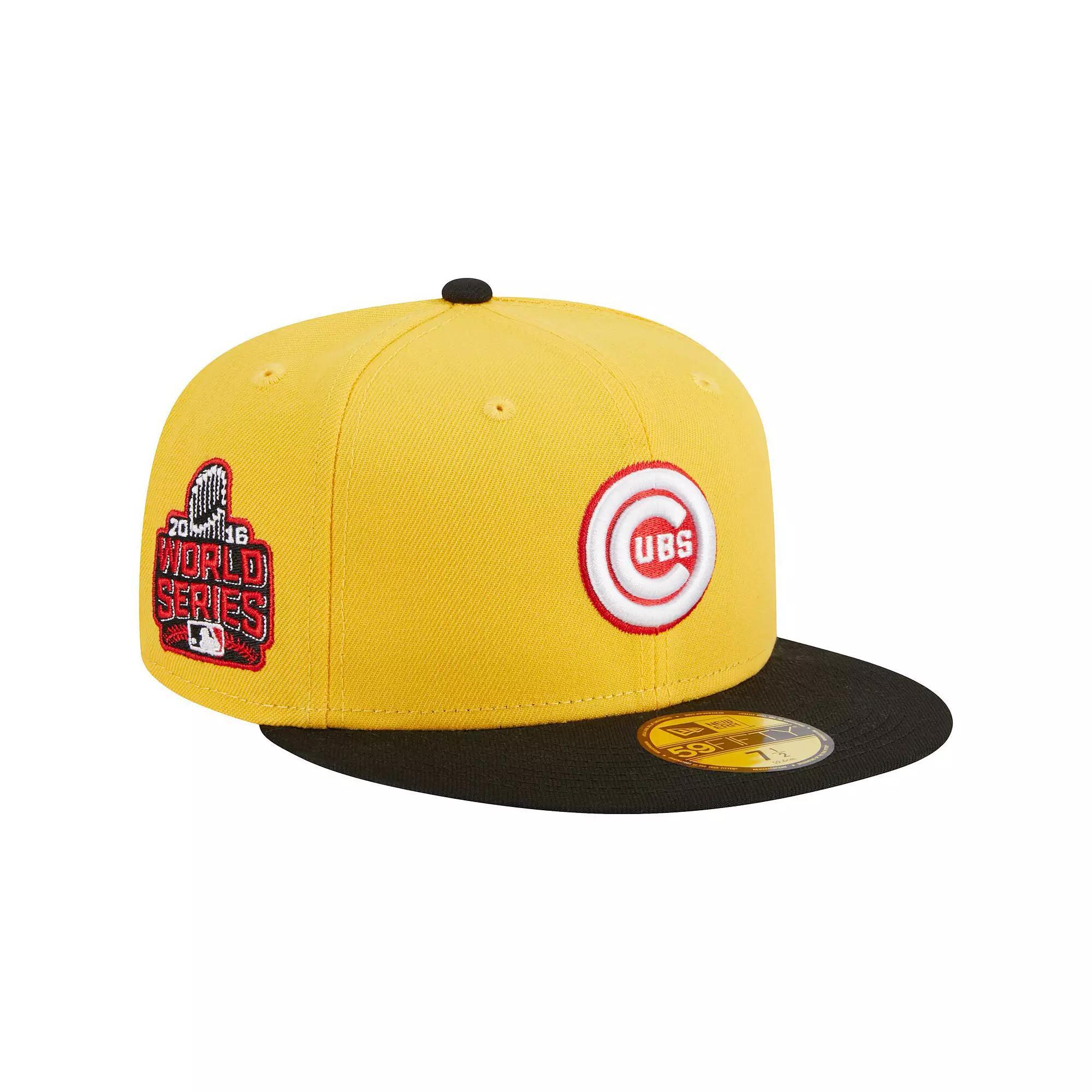 Men's New Era Yellow/Black Chicago Cubs Grilled 59FIFTY Fitted Hat, Size: 7 1/2 Product Image