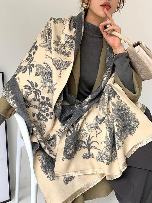 Imitation Cashmere Shawl Printed Warm Scarf Product Image